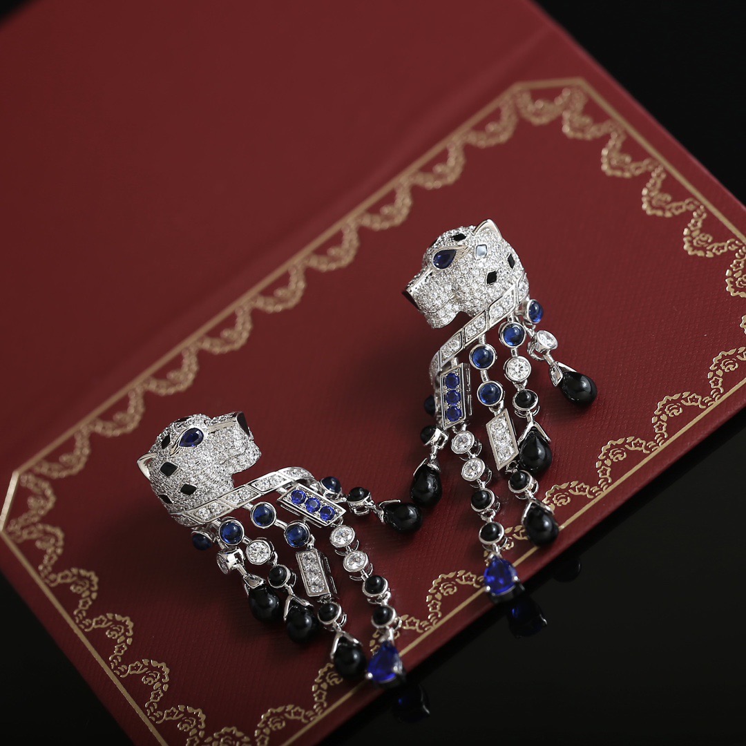 Серьги женские в стиле Cartier Panthère
