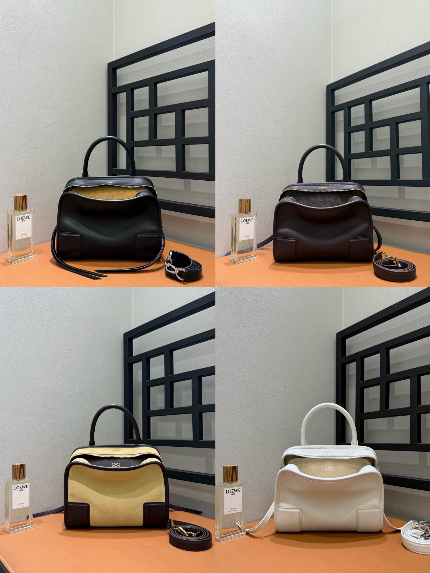 Сумка женская в стиле Loewe Amazona 180 чёрного цвета