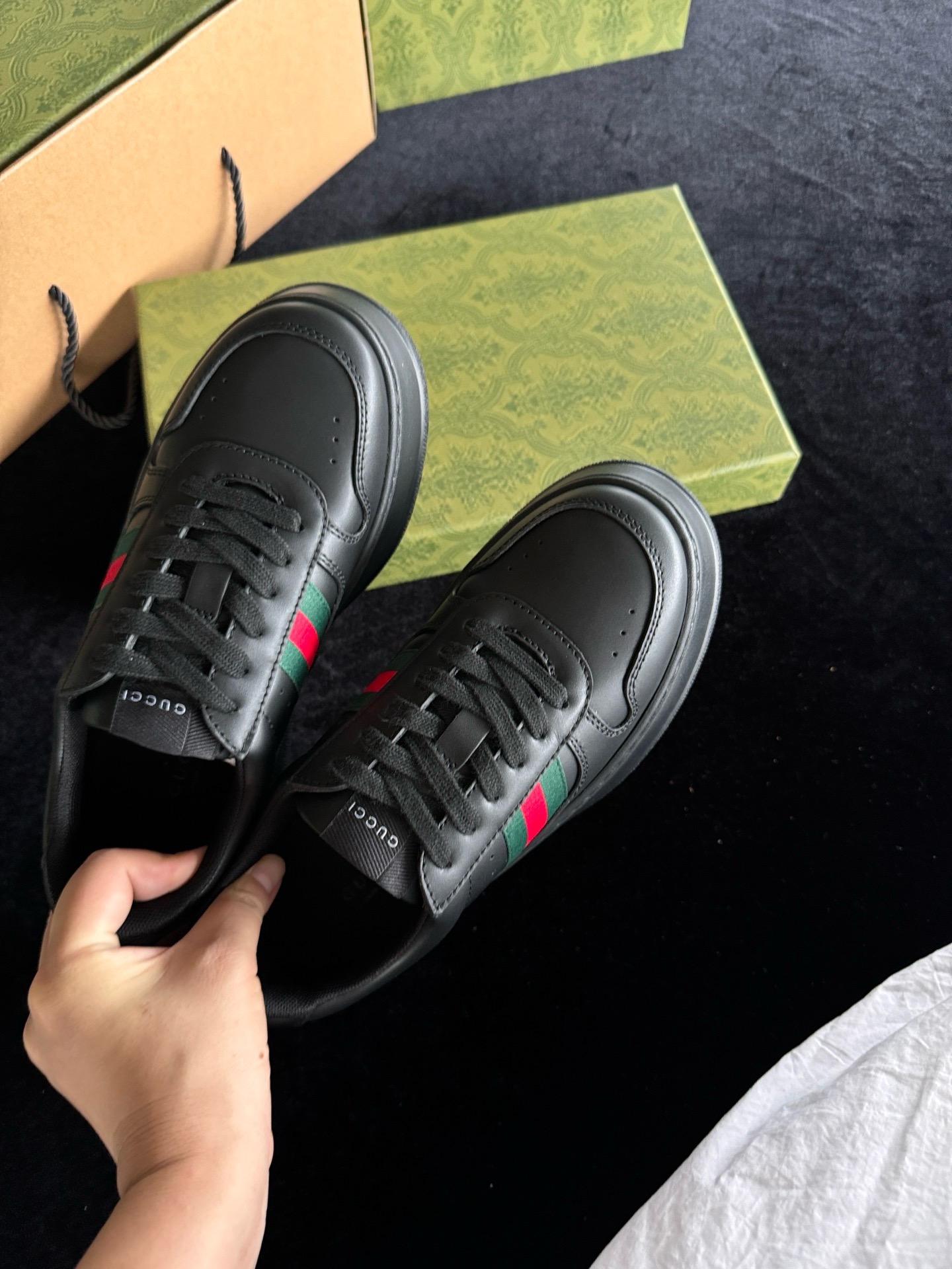 Кеды Gucci Ace чёрного цвета
