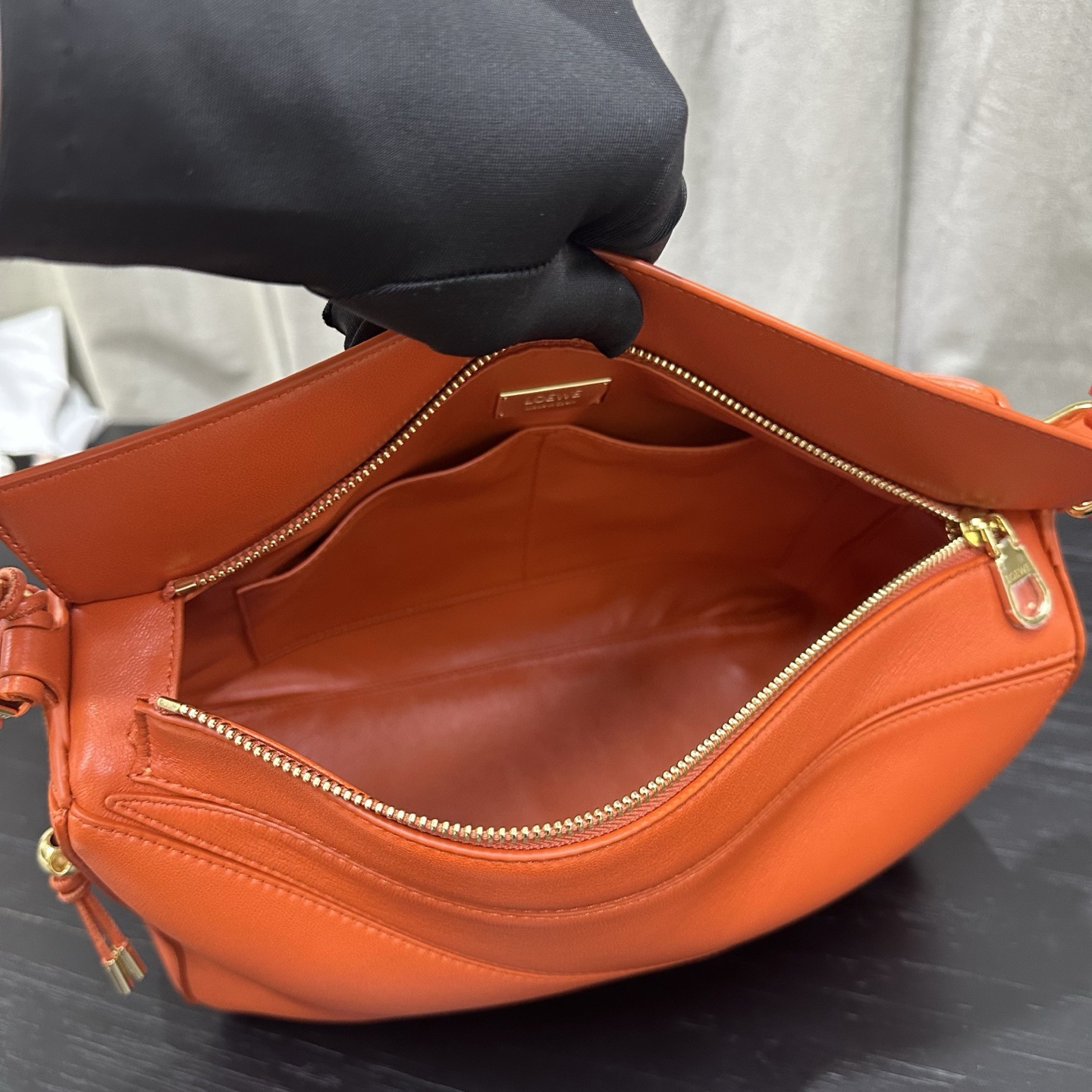 Сумка женская в стиле Loewe Puzzle оранжевого цвета