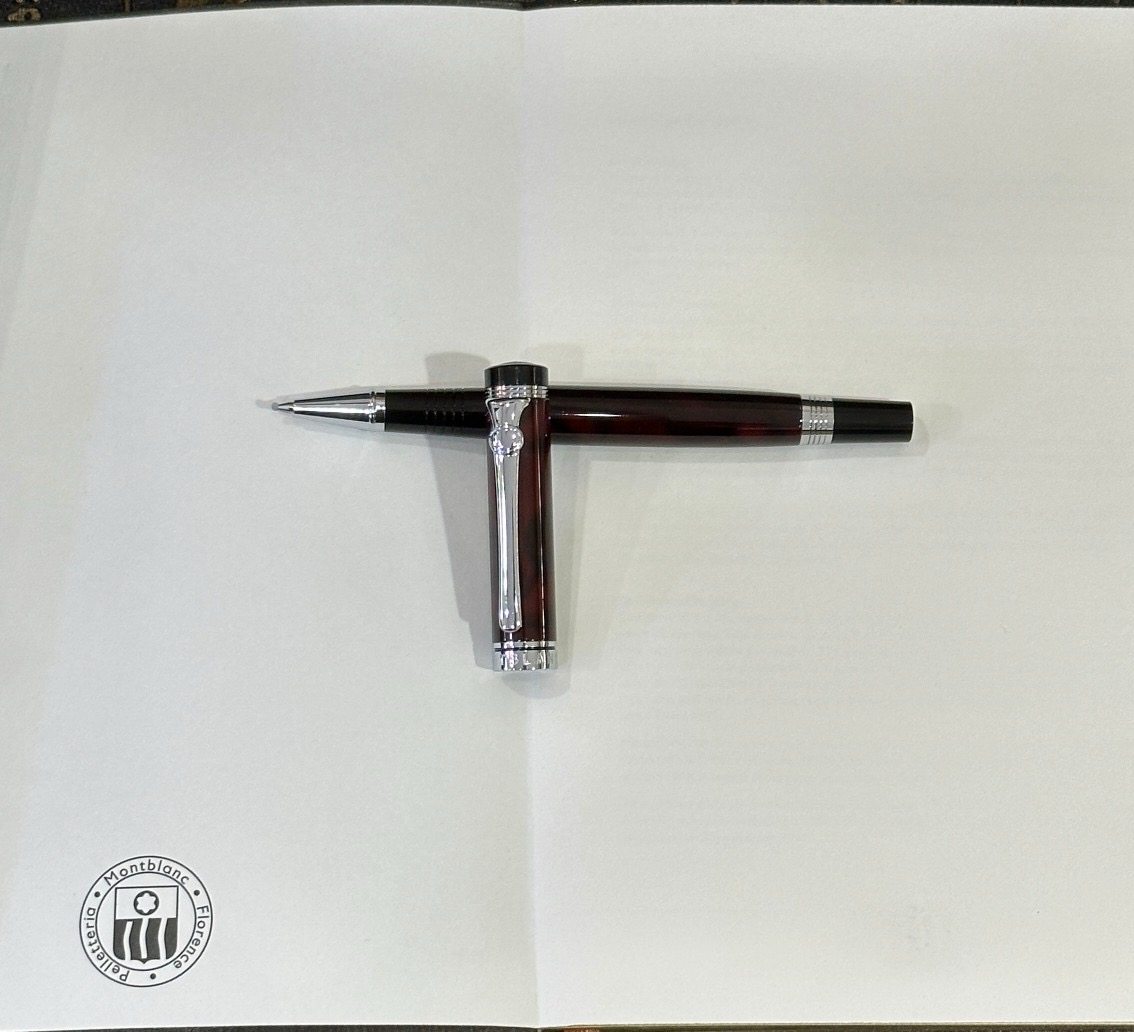 Набор канцелярский в стиле Montblanc: блокнот и ручка (бордового цвета)