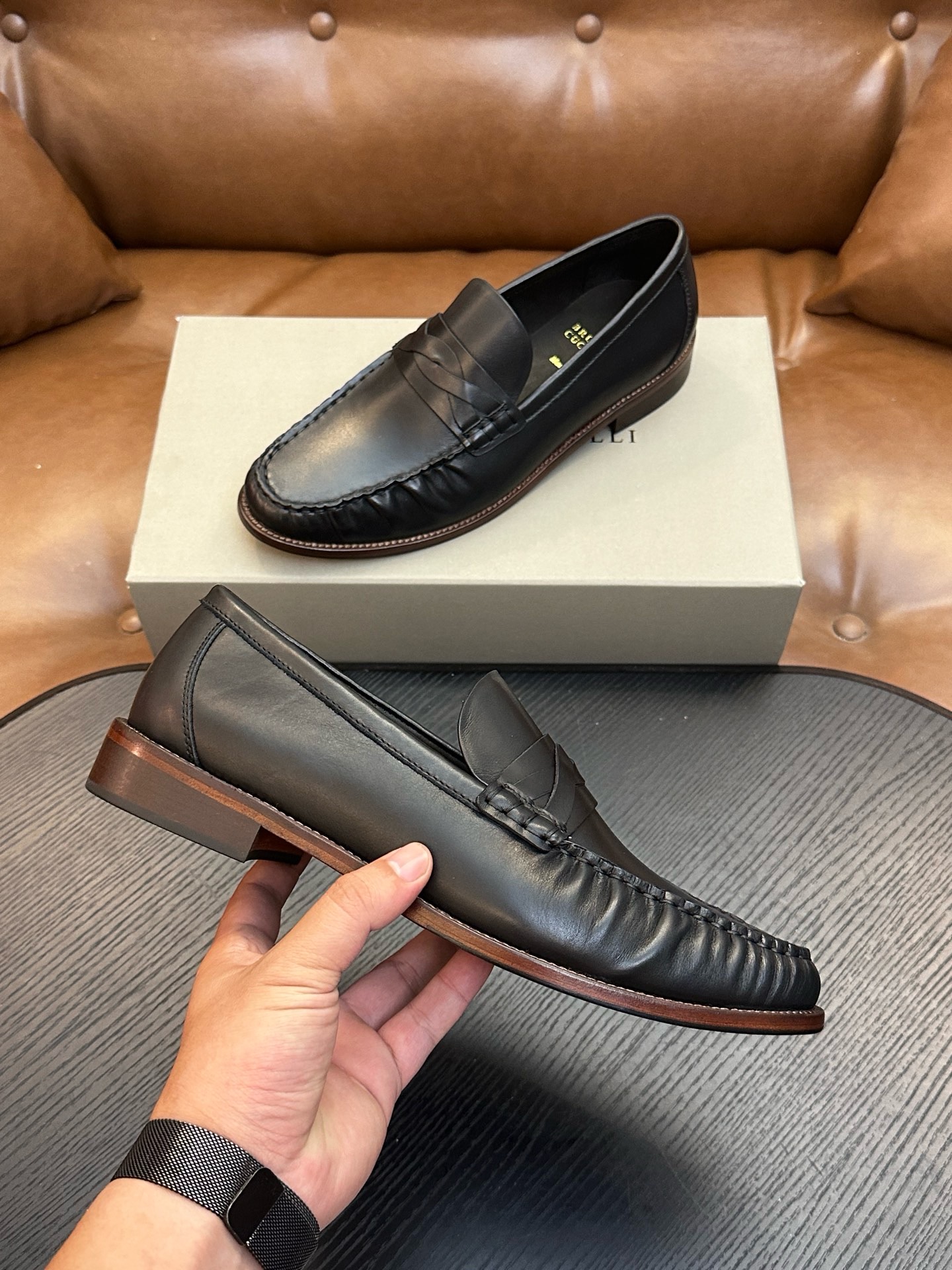 Лоферы мужские Brunello Cucinelli чёрного цвета
