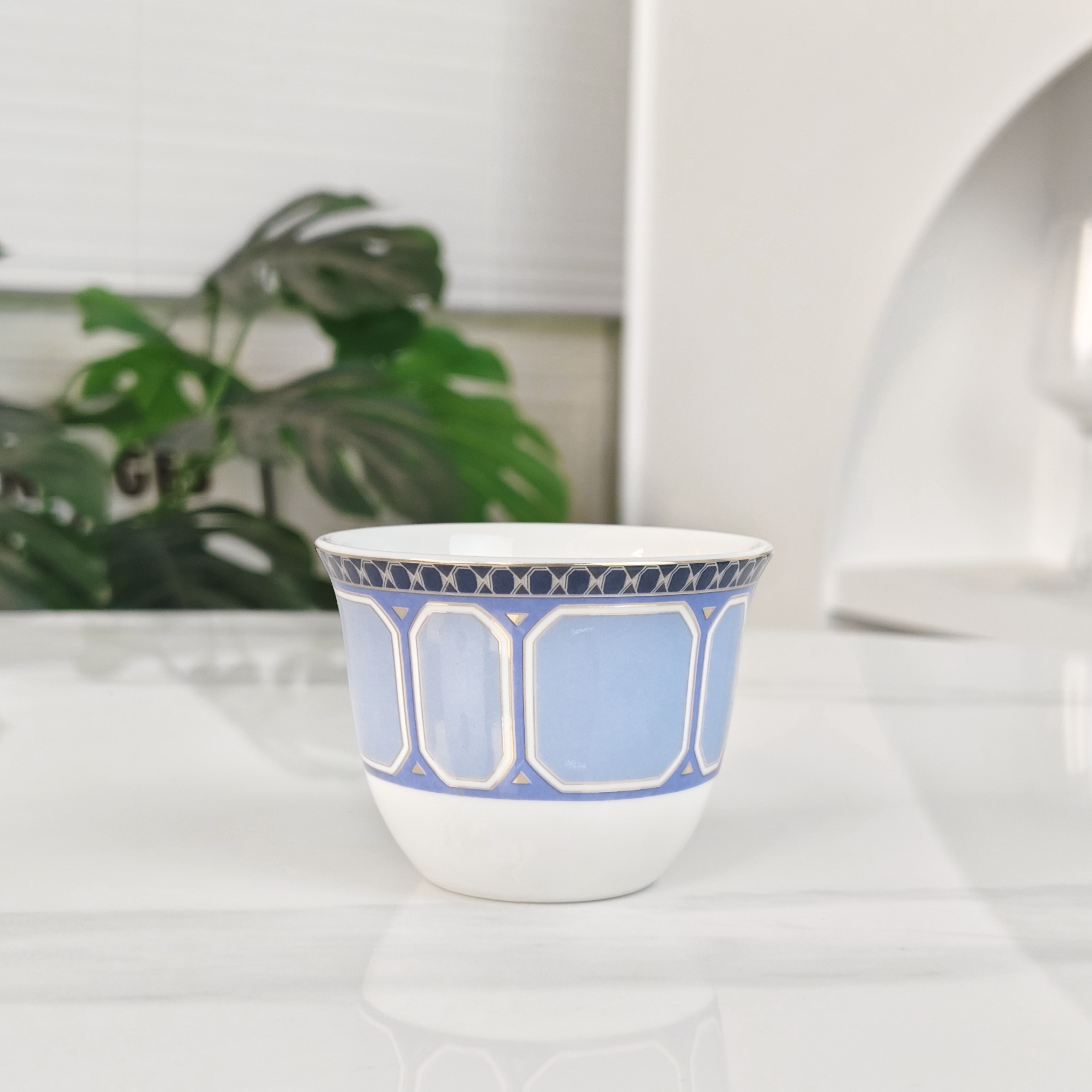 Чайный набор  в стиле Swarovski x Rosenthal из керамики синего цвета