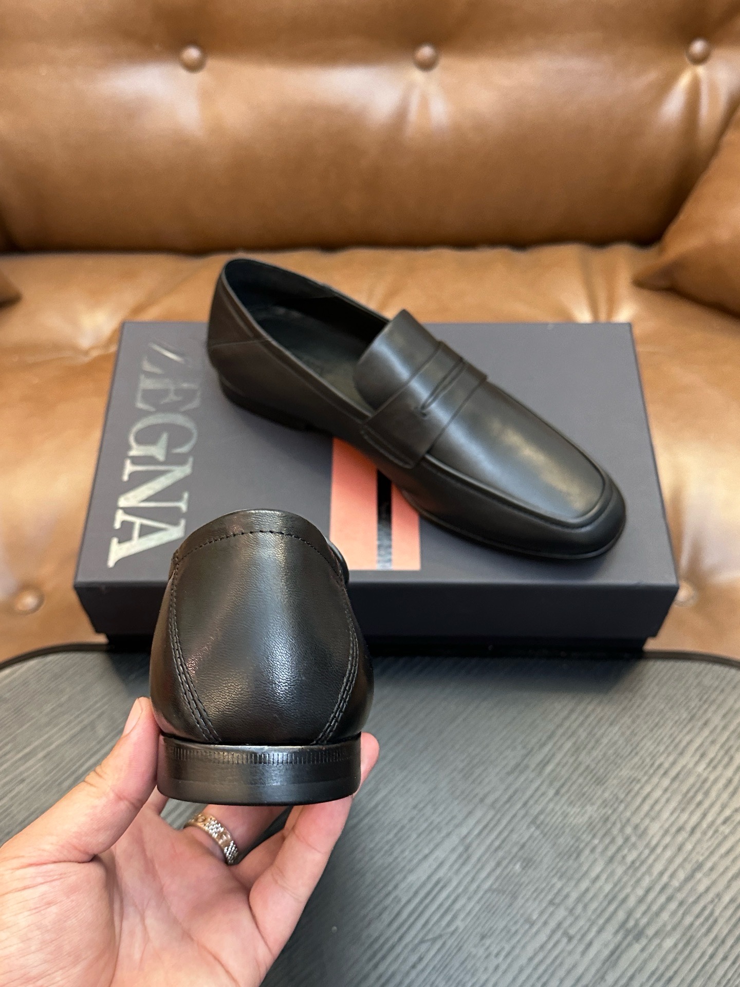 Лоферы мужские Zegna чёрного цвета