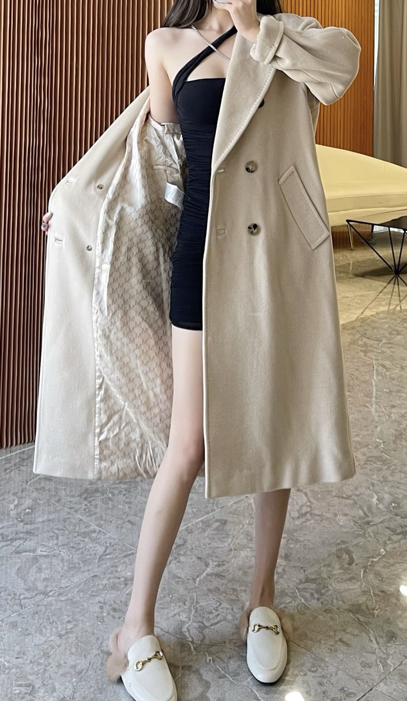 Пальто женское в стиле Max Mara Anne-Marie Beretta бежевого цвета