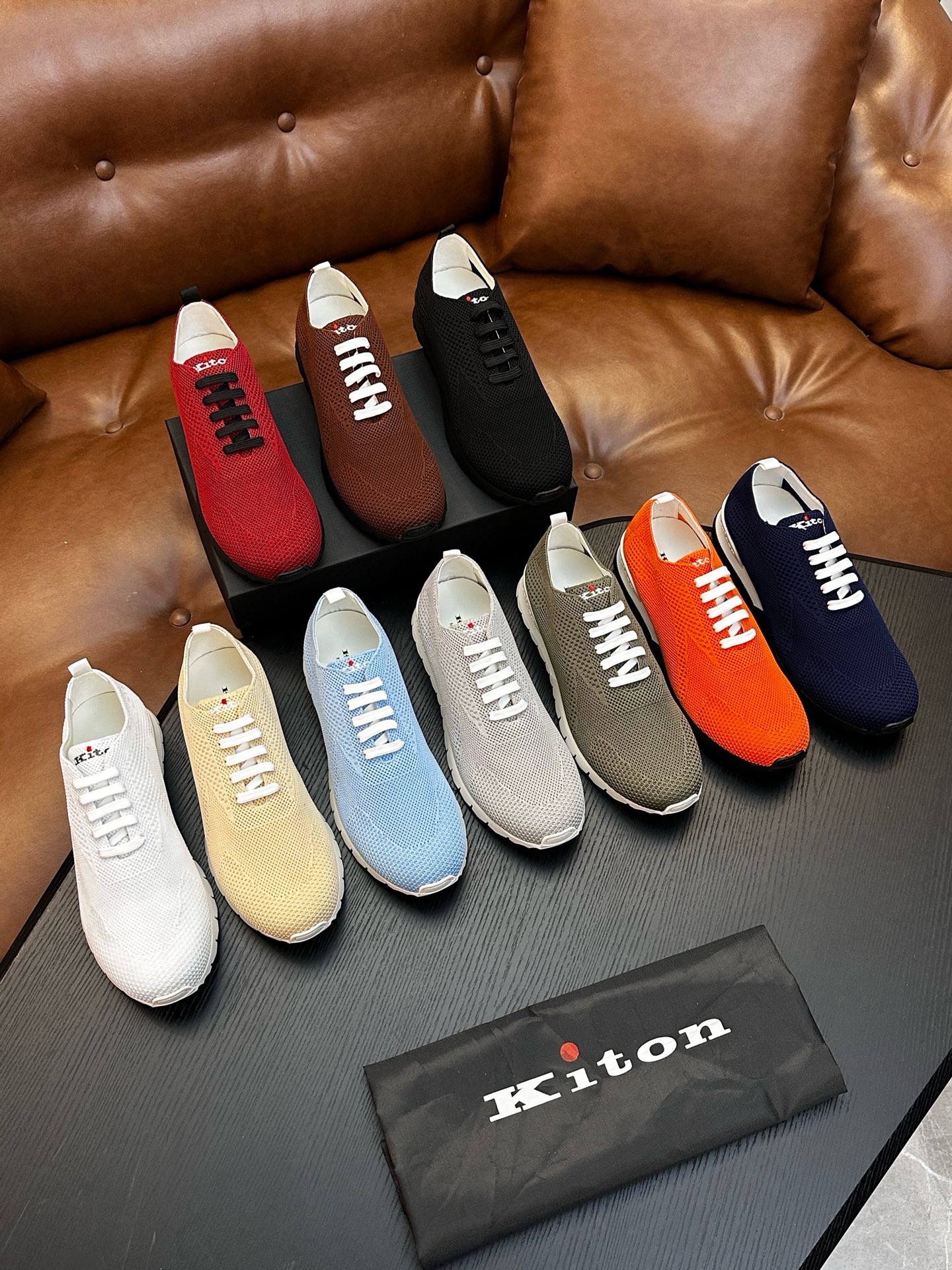 Кроссовки мужские Kiton Fits чёрного цвета