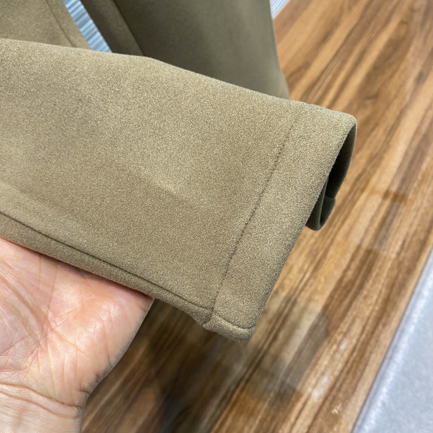 Брюки мужские в стиле Saint Laurent из хлопкового флиса кофейного цвета 