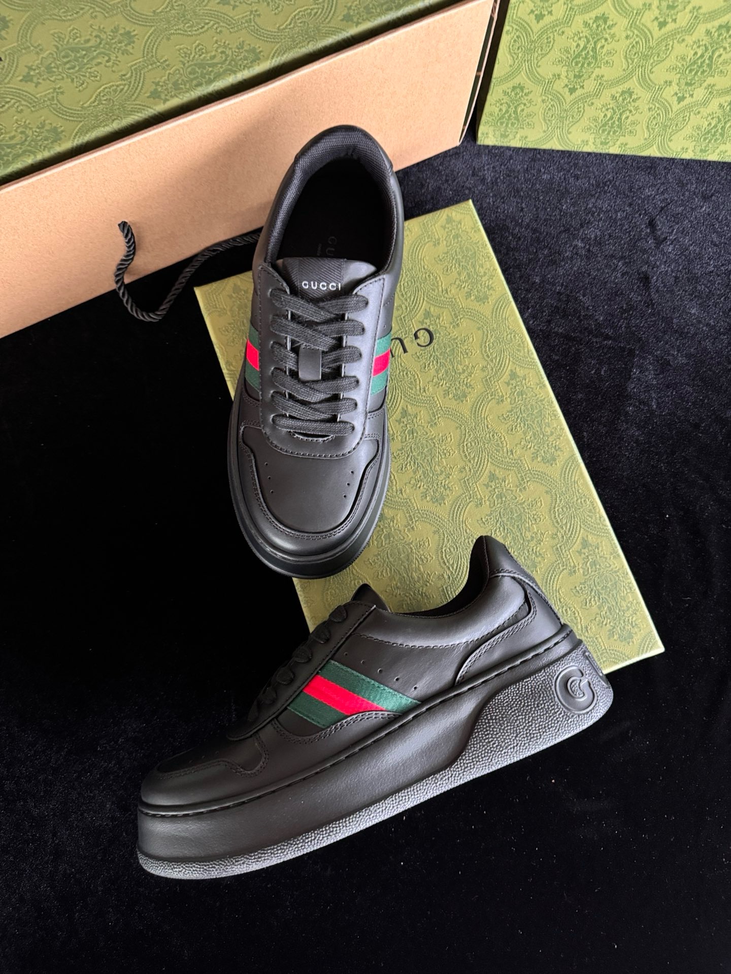 Кеды Gucci Ace чёрного цвета