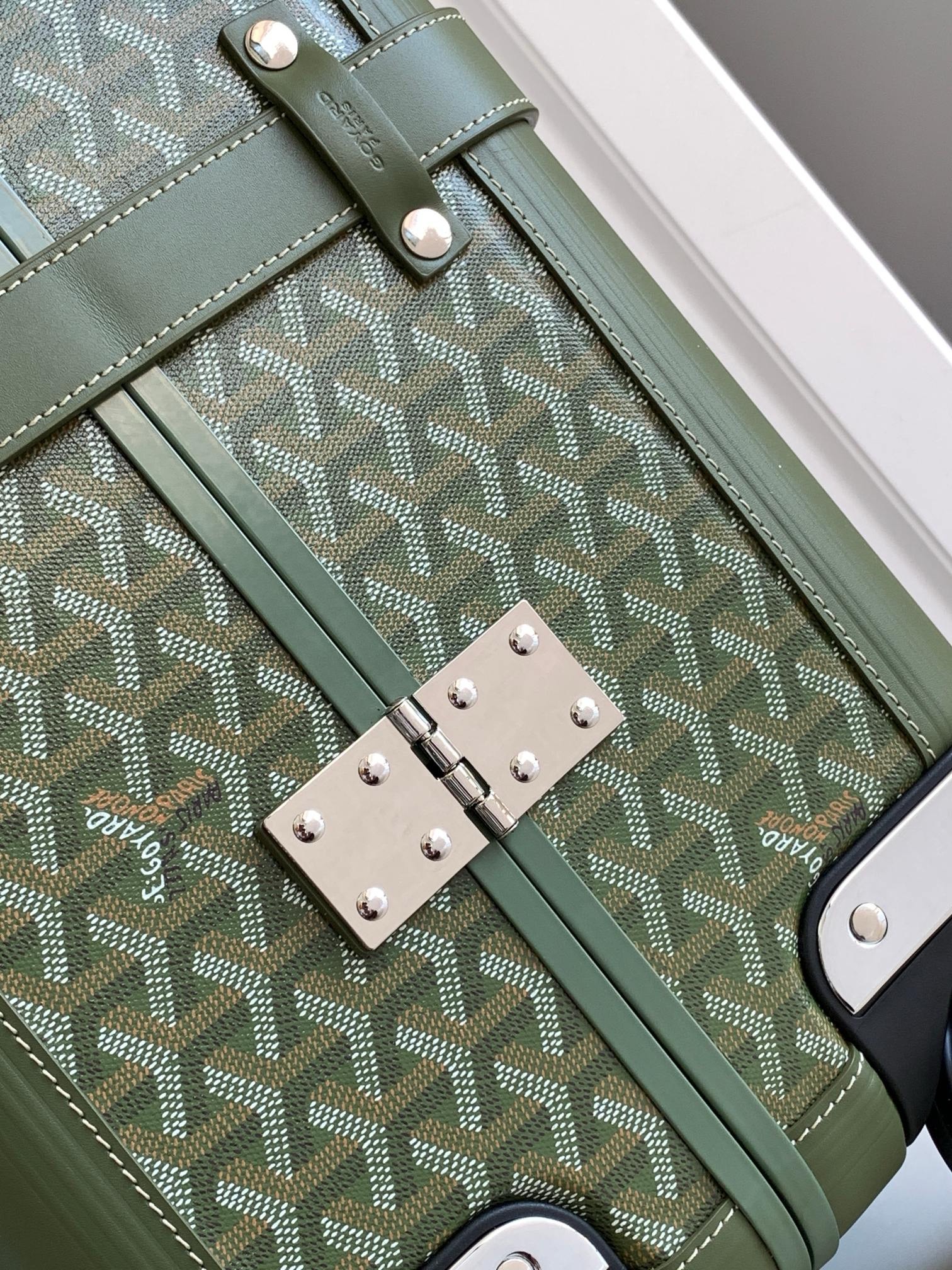 Чемодан Goyard Bourget PM зелёного цвета