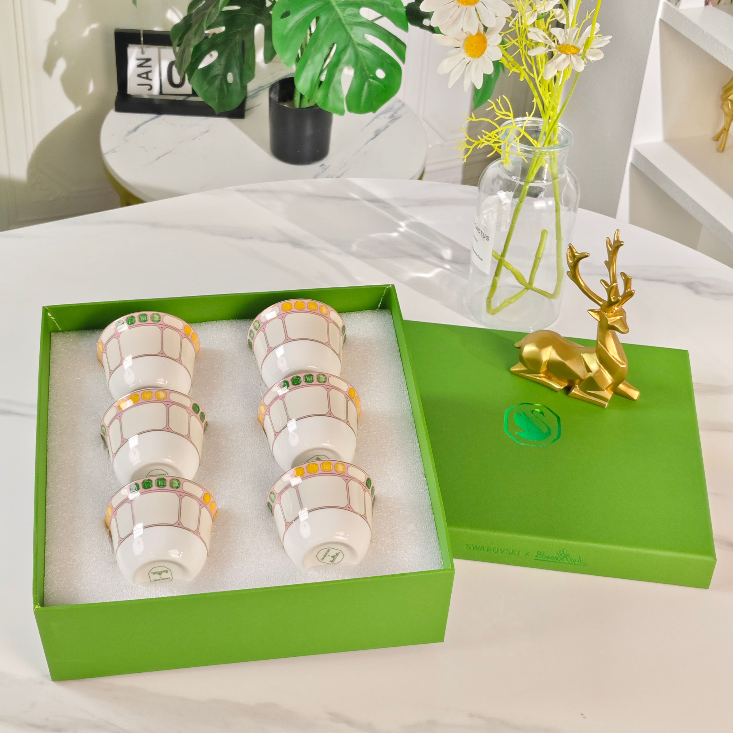 Чайный набор  в стиле Swarovski x Rosenthal из керамики