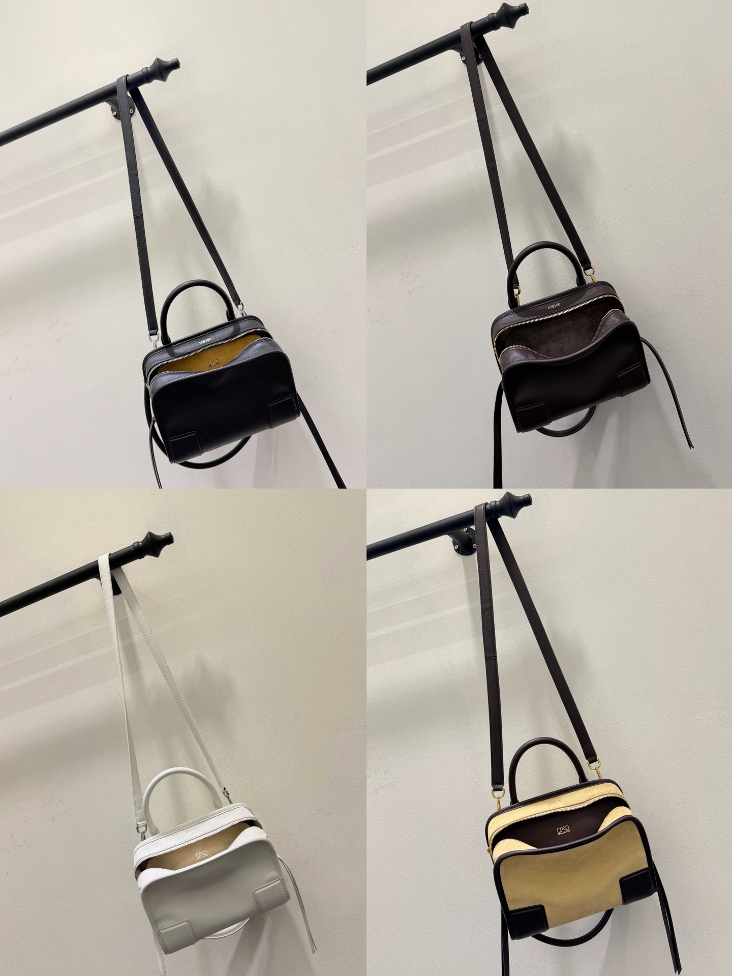 Сумка женская в стиле Loewe Amazona 180 чёрного цвета