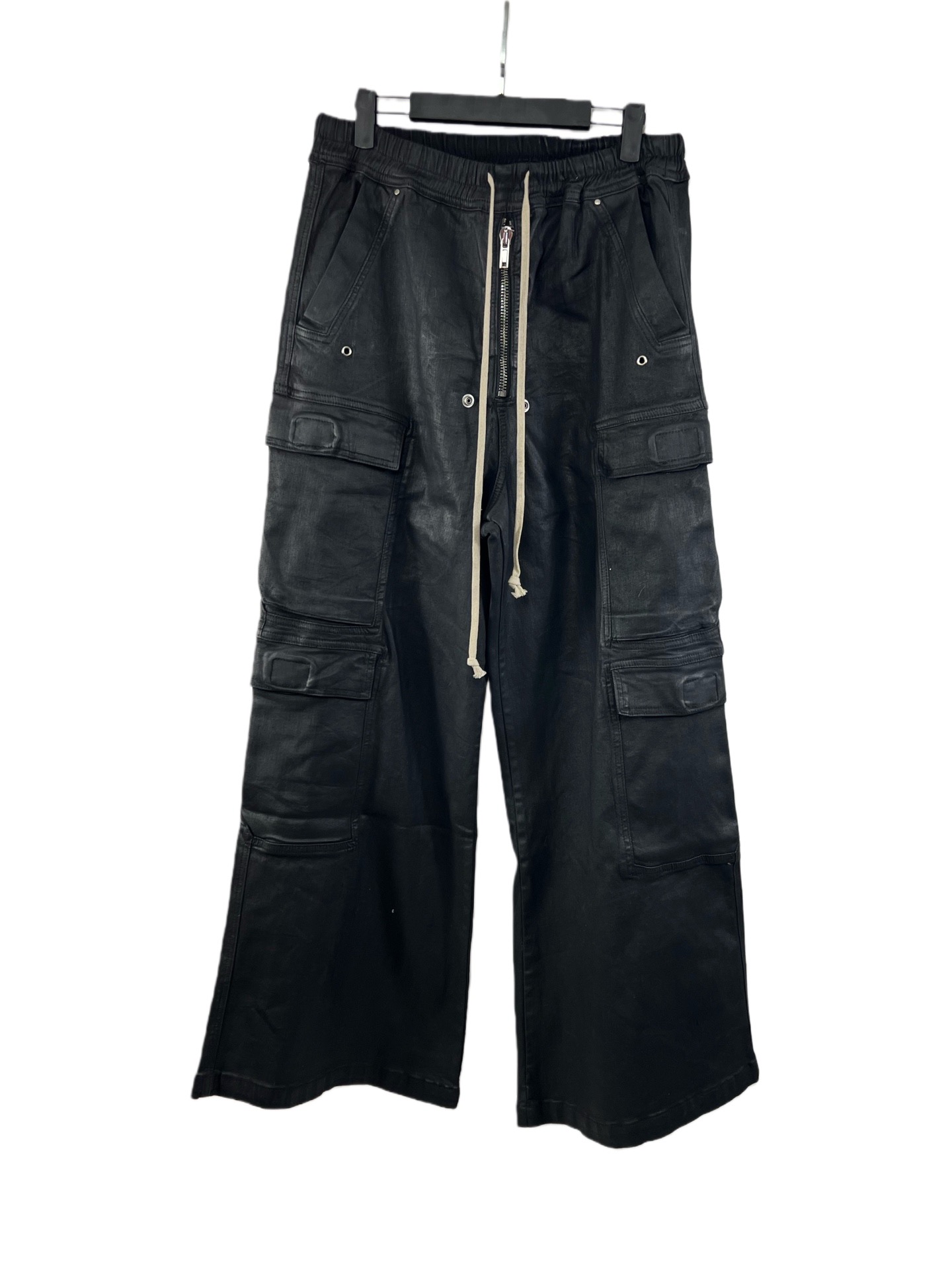 Брюки унисекс в стиле Rick Owens DRKSHDW  чёрного цвета с карманами