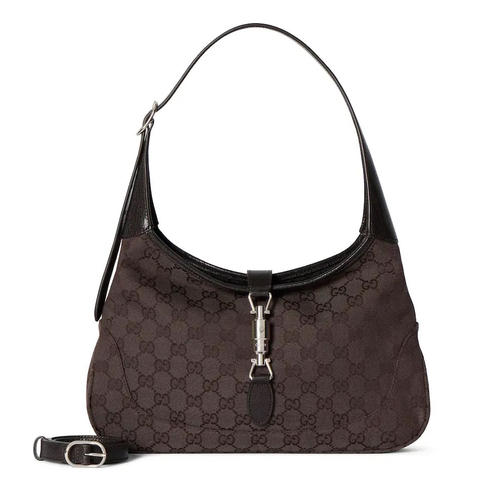 Сумка женская в стиле Gucci Jackie 1961 темно-коричневого цвета
