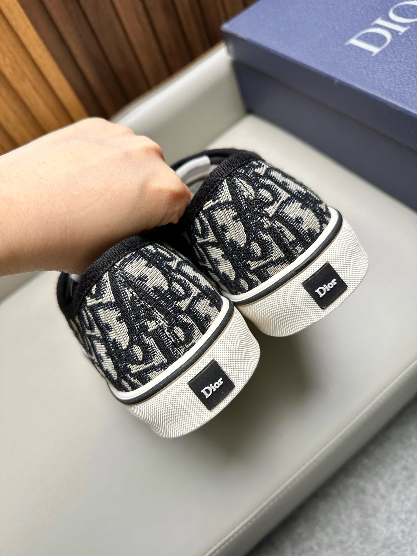 Кеды мужские Dior B23 League чёрно-белого цвета