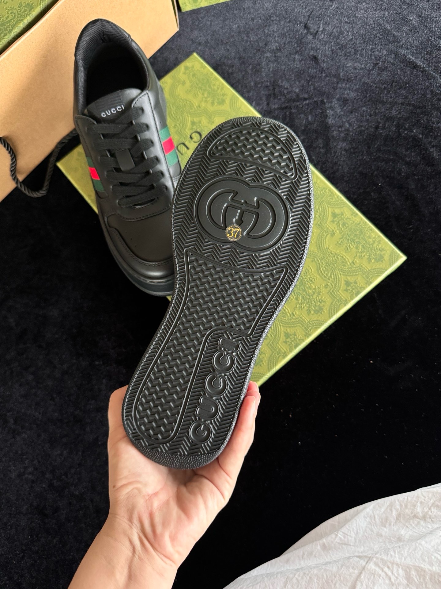 Кеды Gucci Ace чёрного цвета
