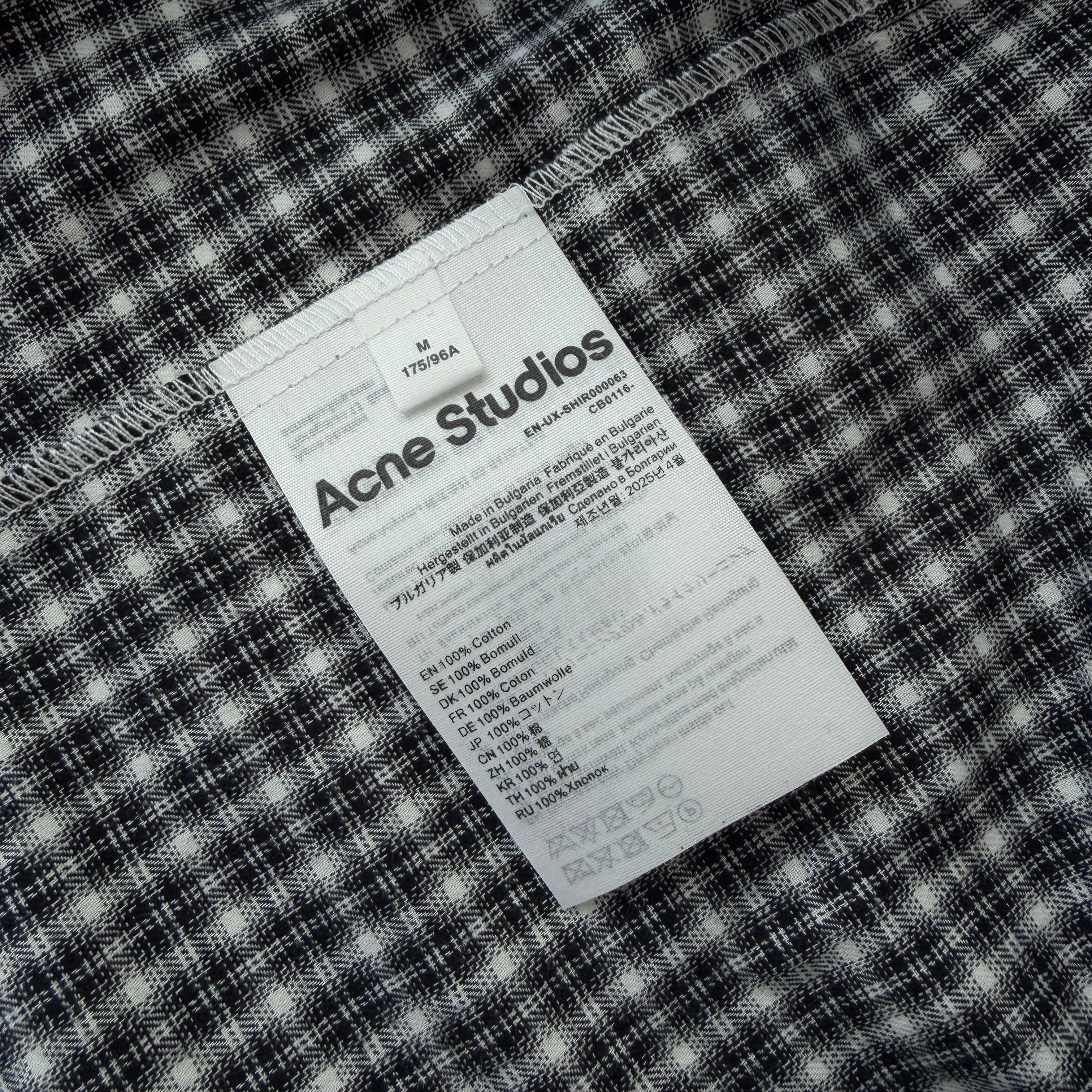 Рубашка мужская в стиле Acne Studios в чёрно-белую клетку