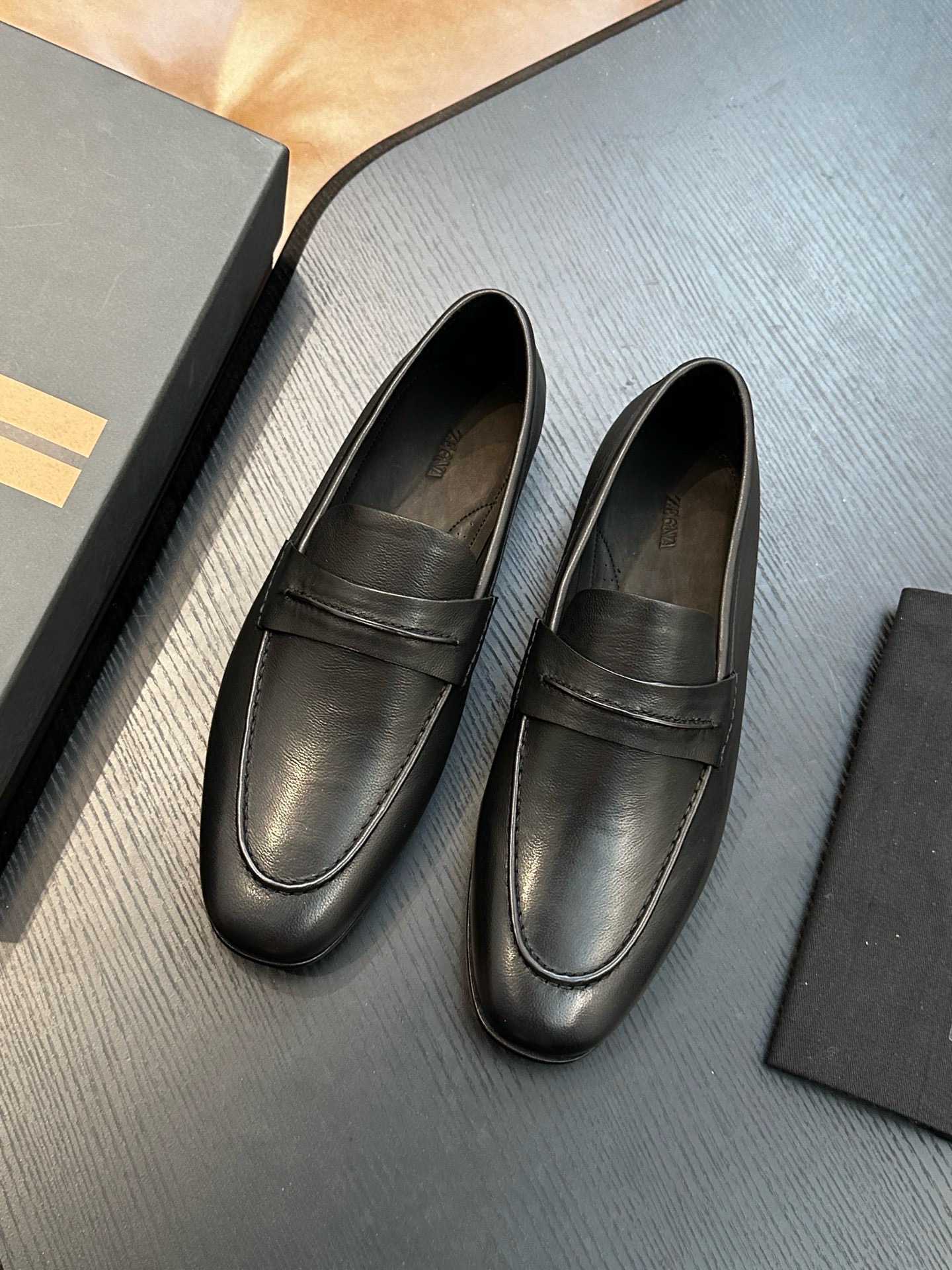 Лоферы мужские Zegna чёрного цвета