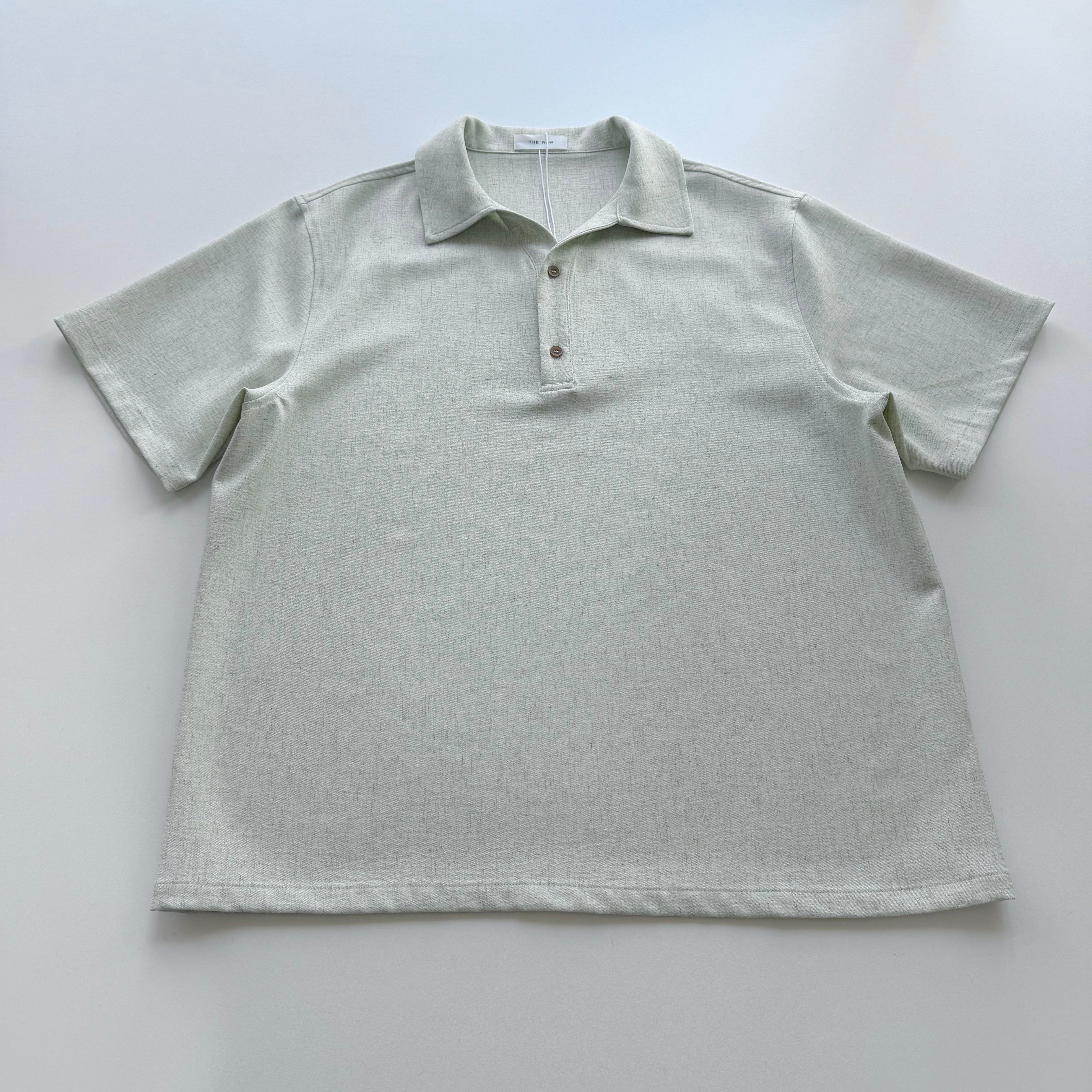 Поло мужское в стиле The Row из хлопка и льна светло-бежевого цвета