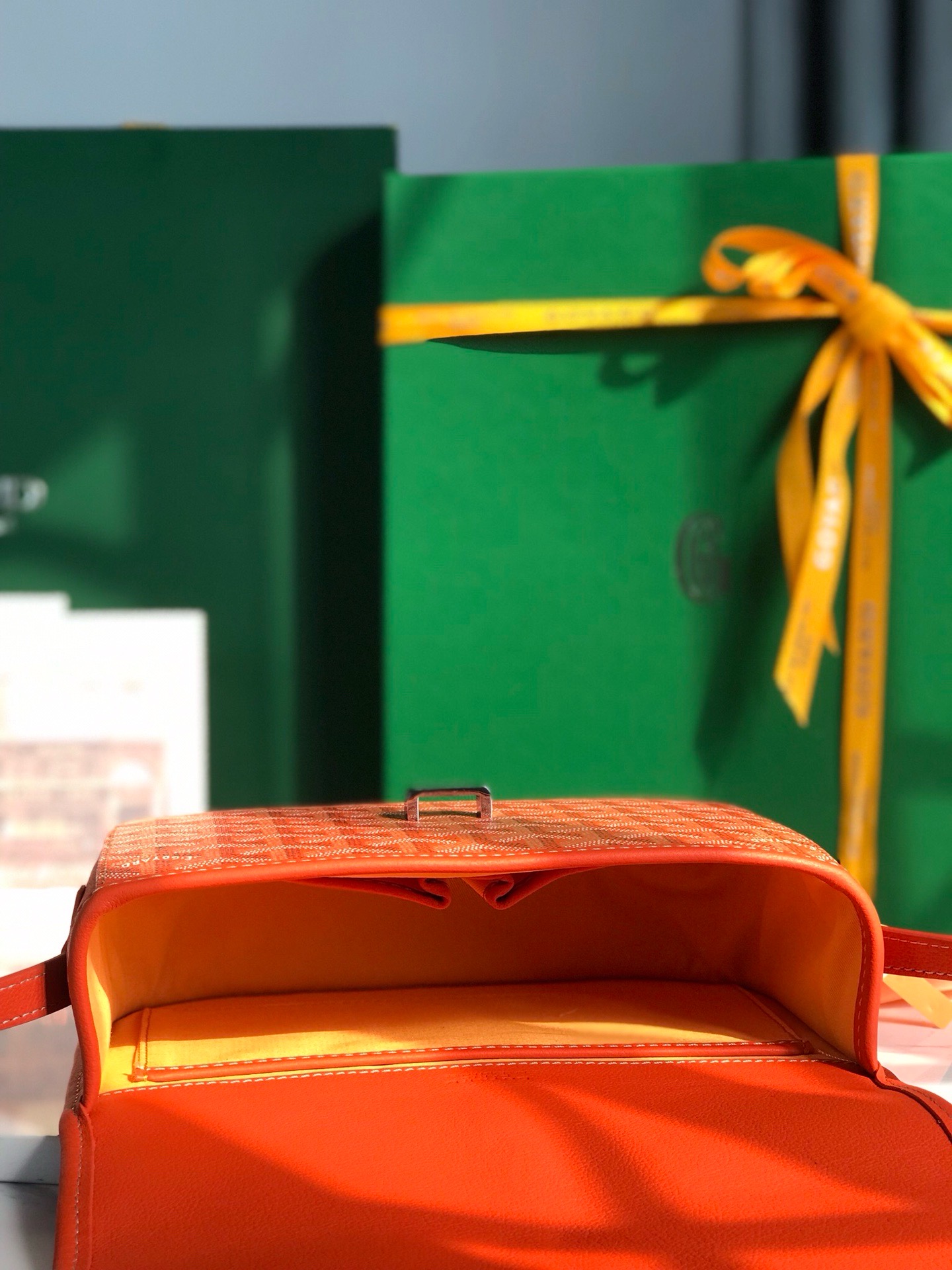 Сумка Goyard Belvédère II PM оранжевого цвета