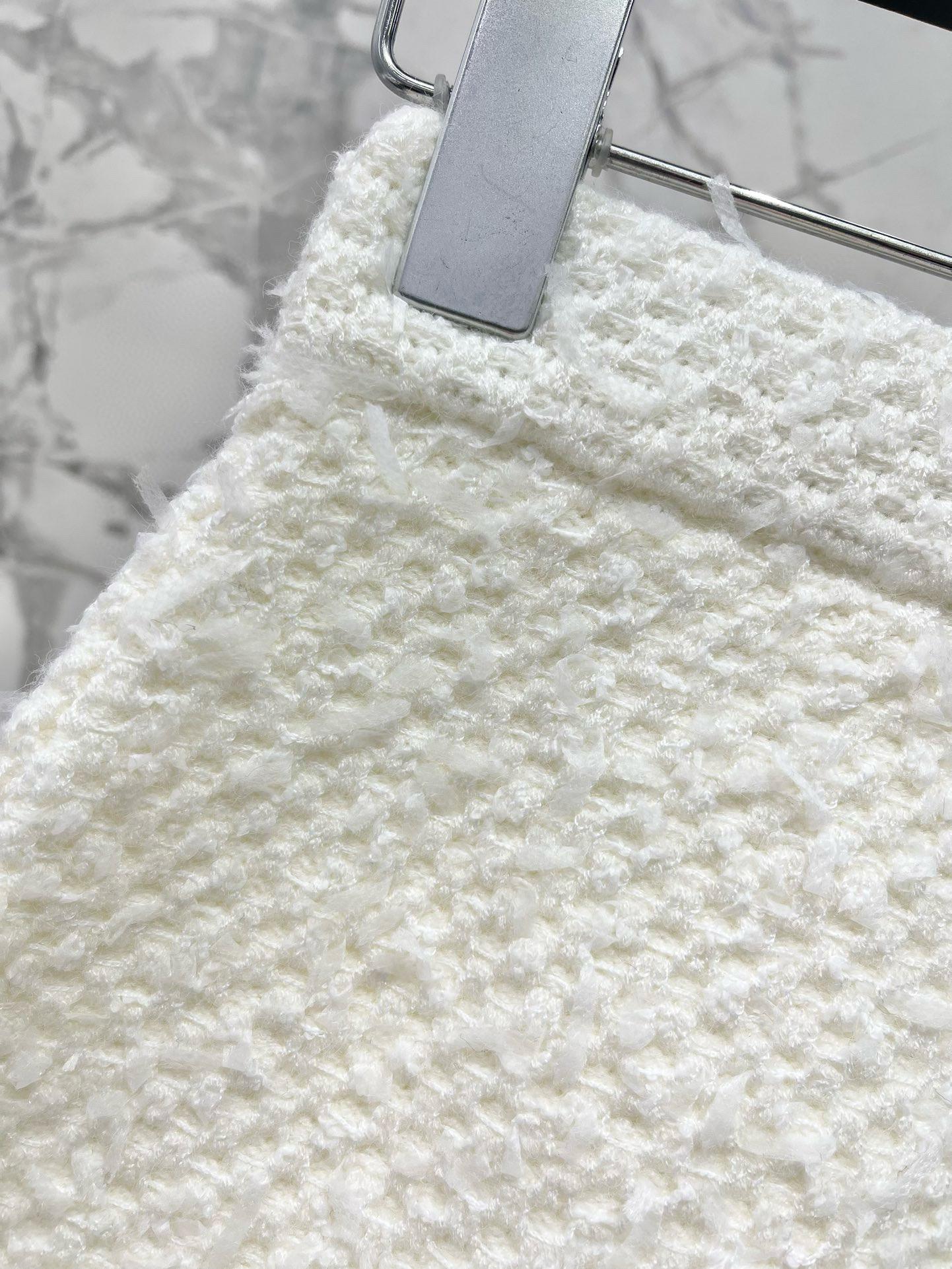 Юбка женская в стиле Self-Portrait с кристаллами, цвет айвори