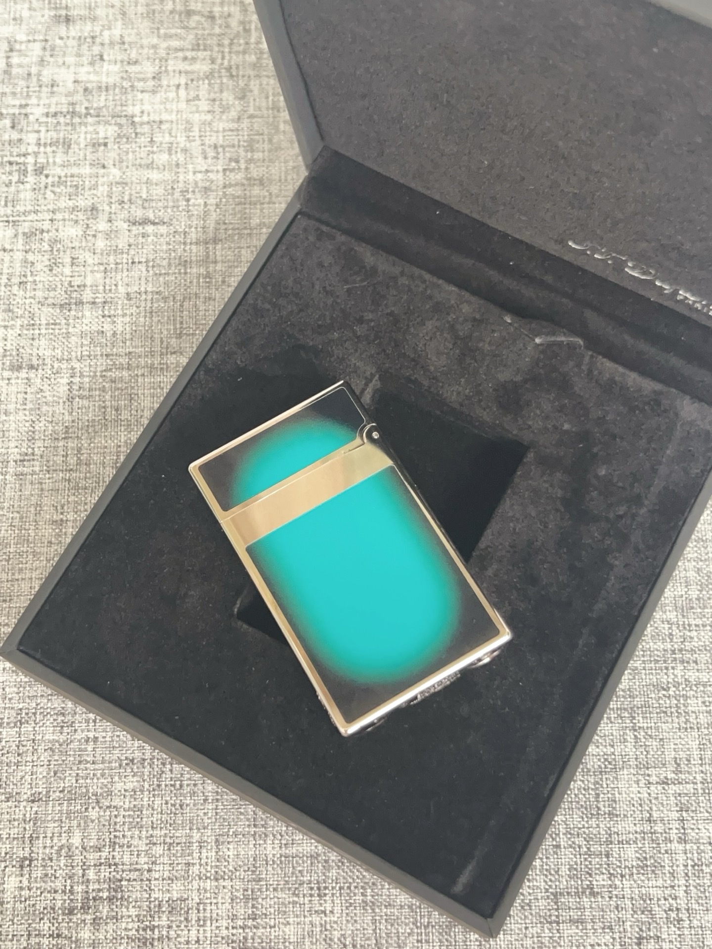 Зажигалка в стиле S.T. Dupont (бирюзового цвета)