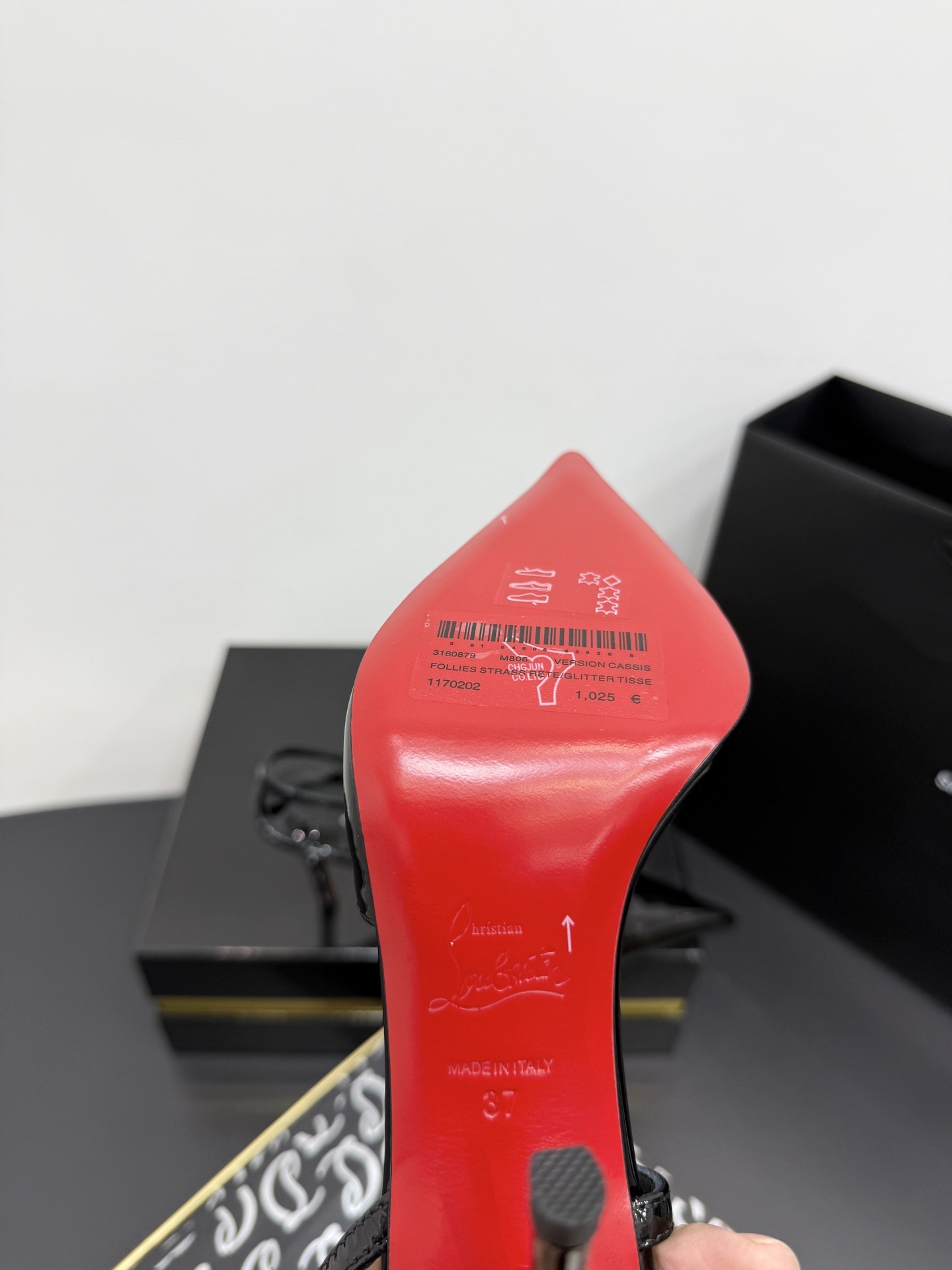 Туфли женские в стиле Christian Louboutin Rosa Z чёрного цвета