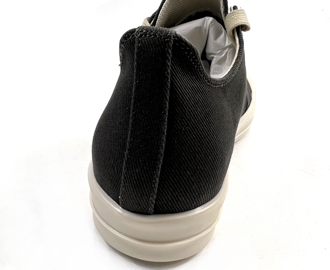 Кеды низкие унисекс в стиле Rick Owens чёрного цвета