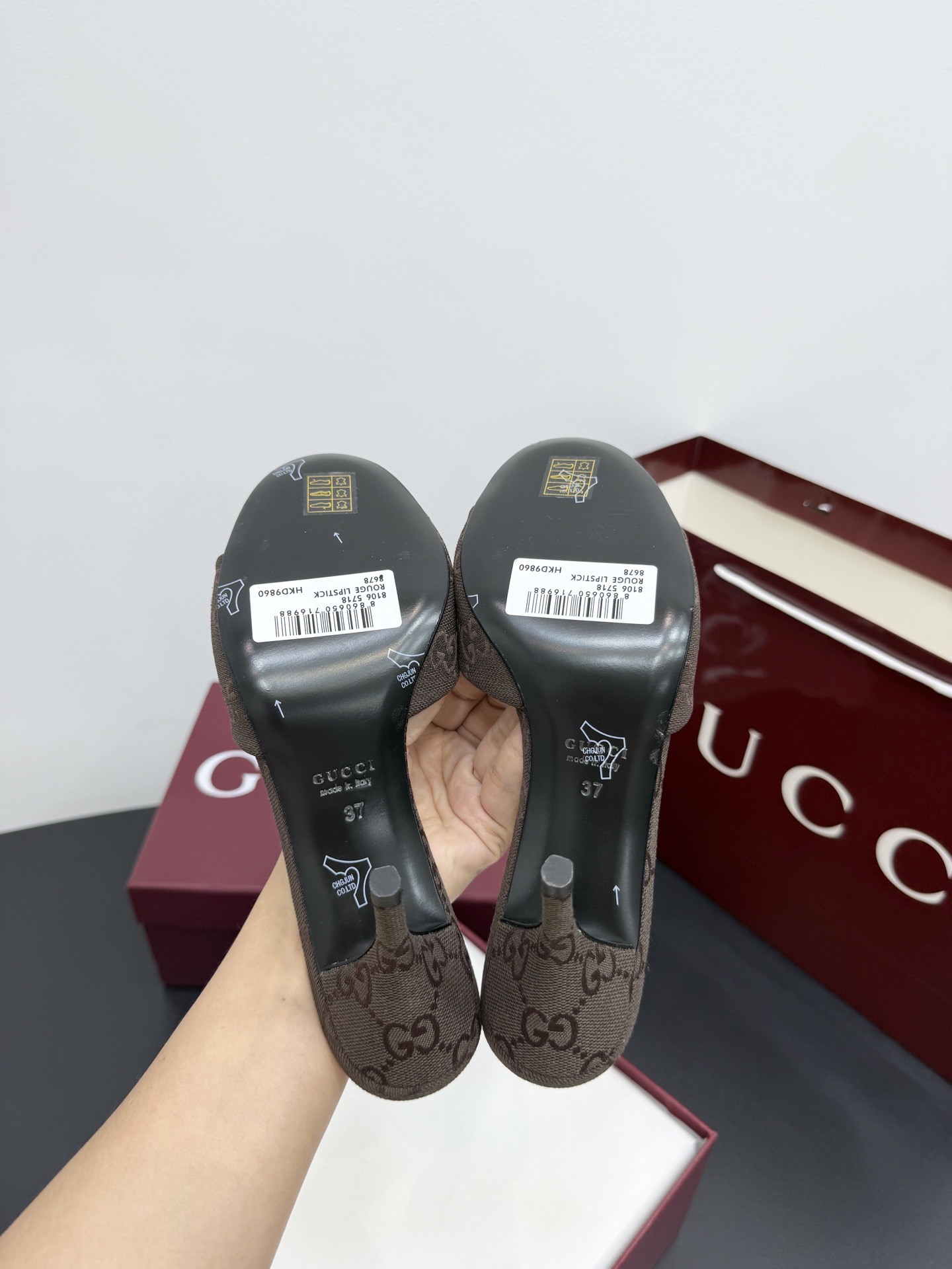 Мюли женские в стиле Gucci Horsebit коричневого цвета