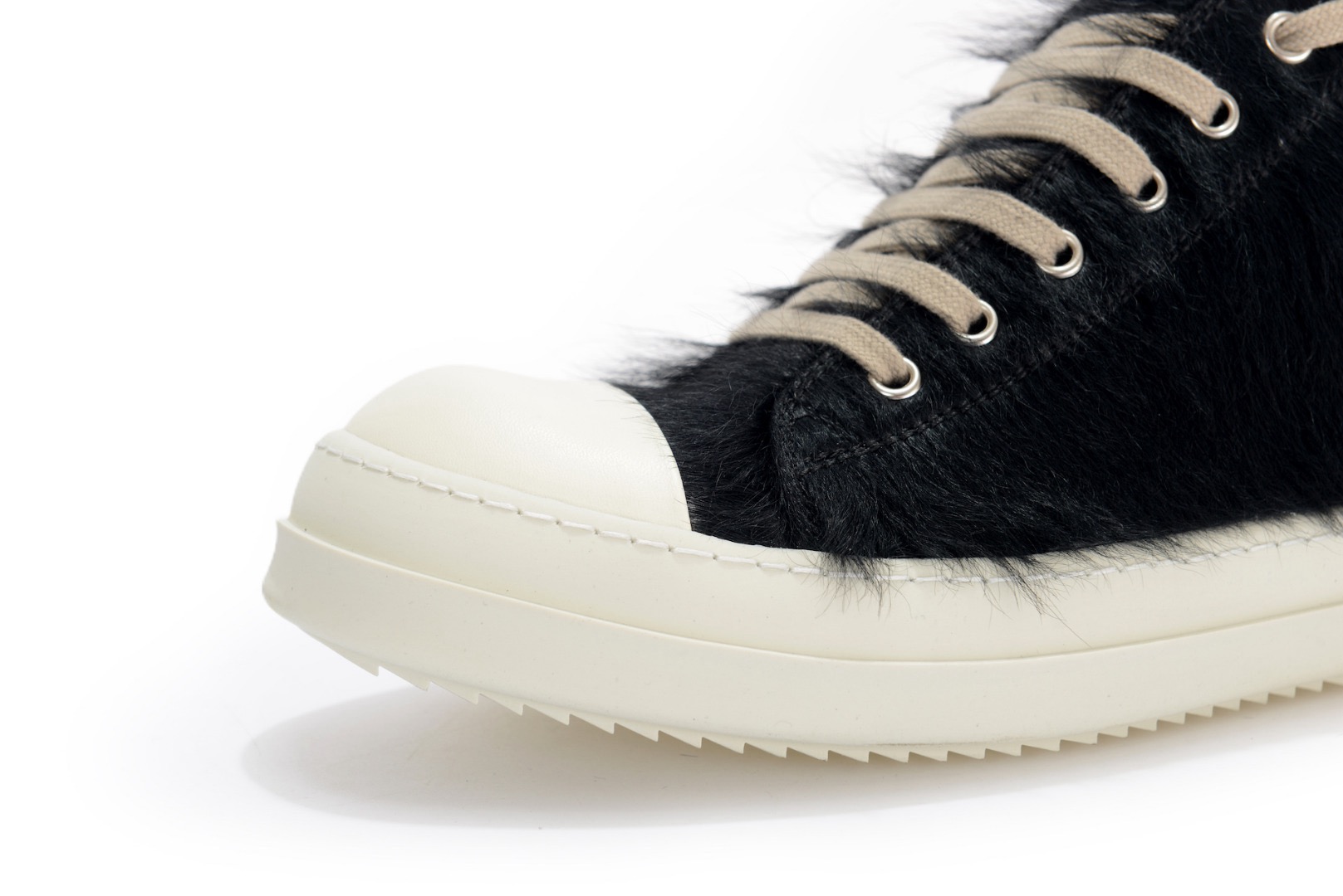 Кроссовки унисекс в стиле Rick Owens с ворсом черного цвета