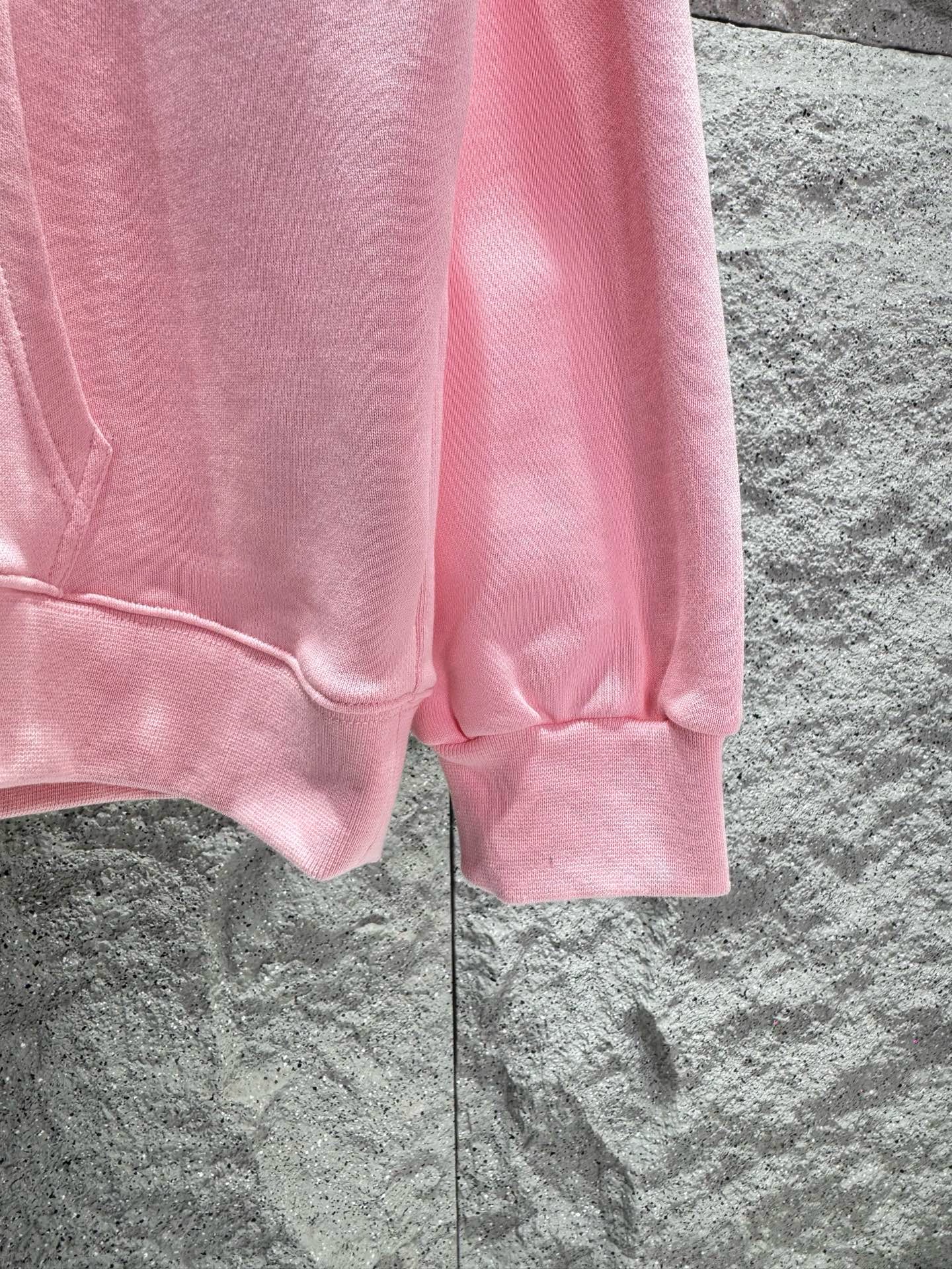 Худи мужское Dior Hooded Sweatshirt with Dior Embroidery розового цвета