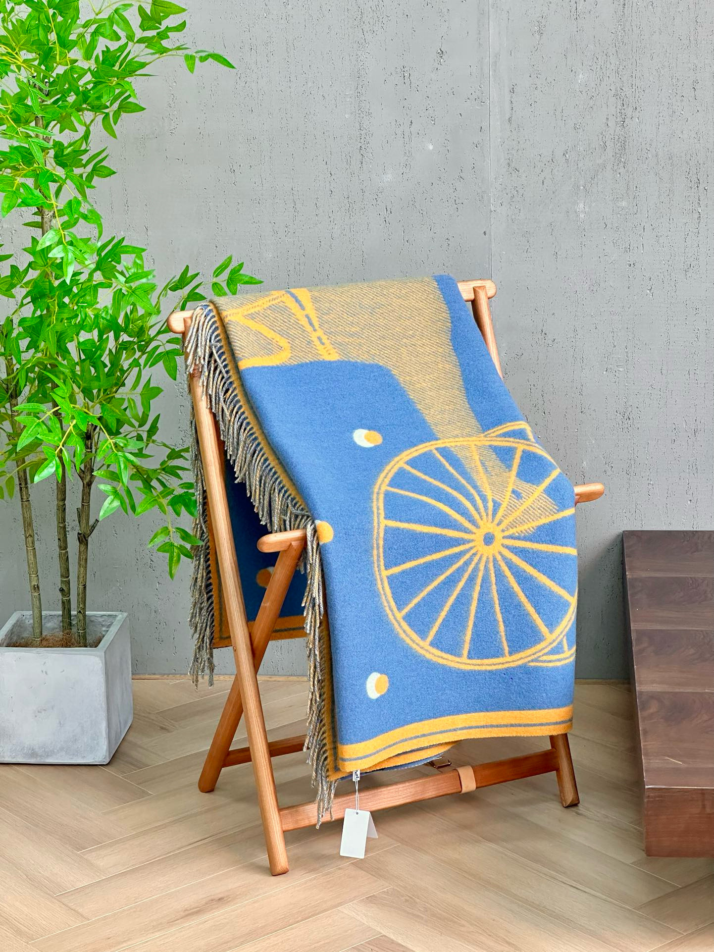 Плед унисекс в стиле Hermes Cheval Cabriolet из шерсти и кашемира (3 цвета)