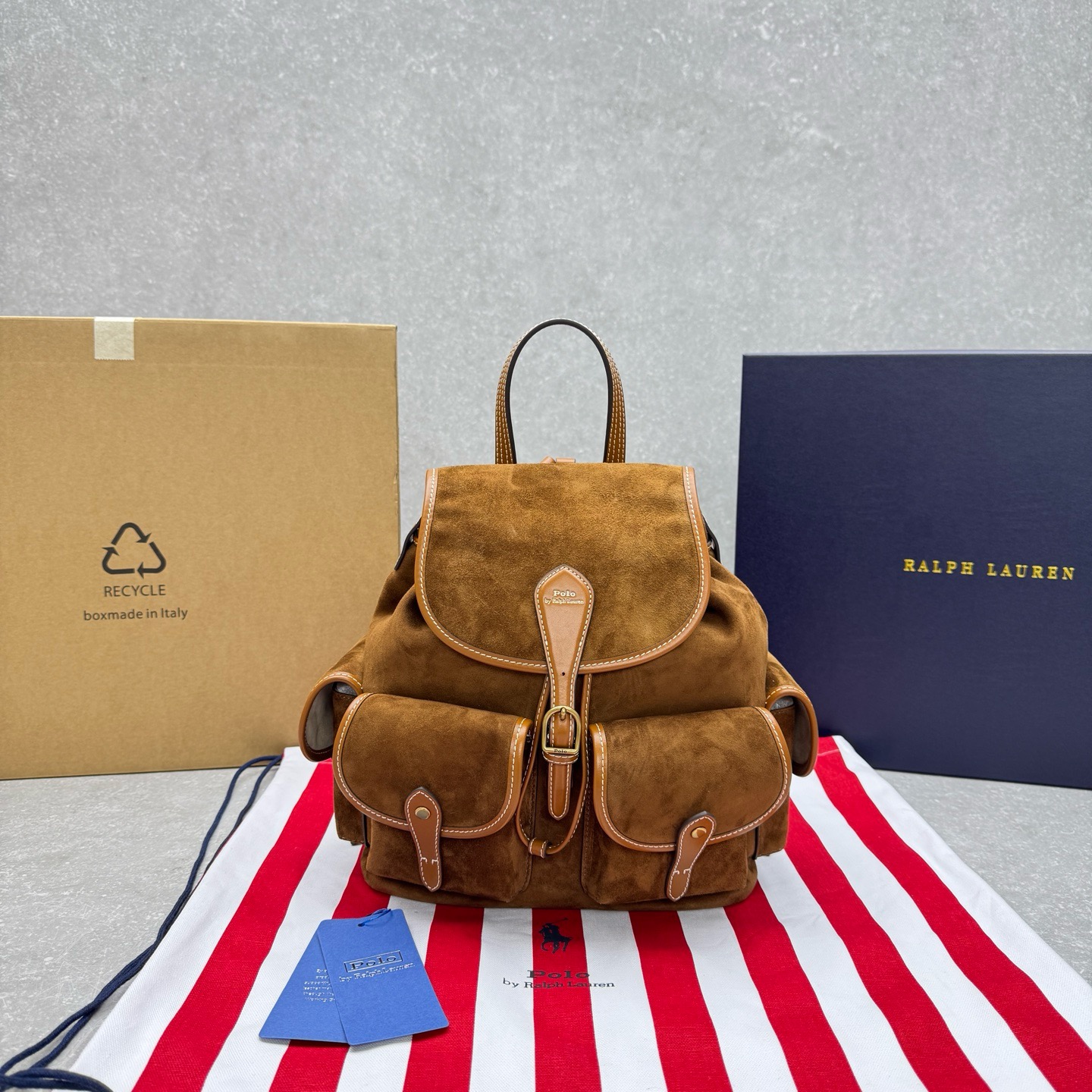 Рюкзак женский Polo Ralph Lauren коричневого цвета