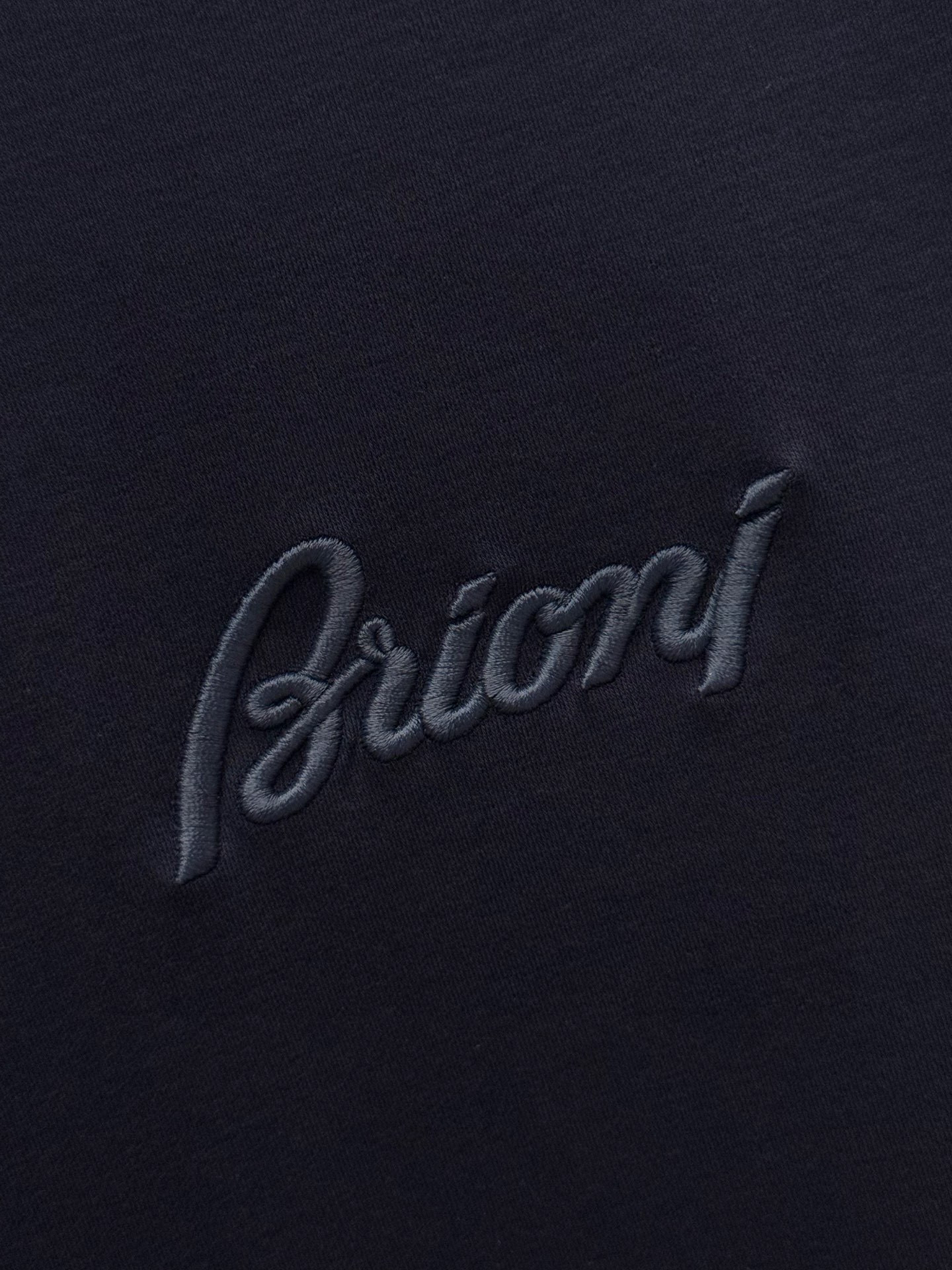 Лонгслив мужской в стиле Brioni Bri с эффектом двойного слоя из хлопка серого цвета