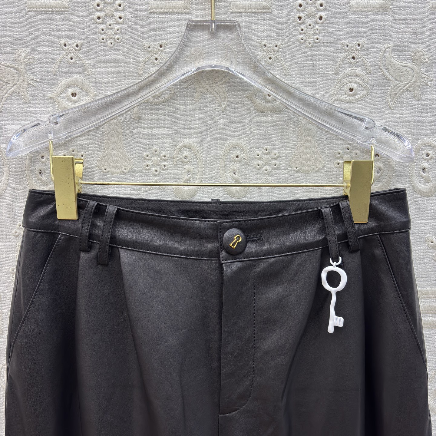 Брюки женские Schiaparelli широкого кроя с высокой посадкой чёрного цвета