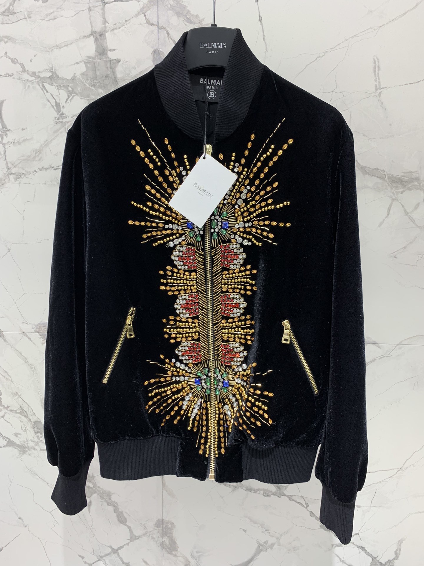 Куртка женская в стиле Balmain чёрного цвета