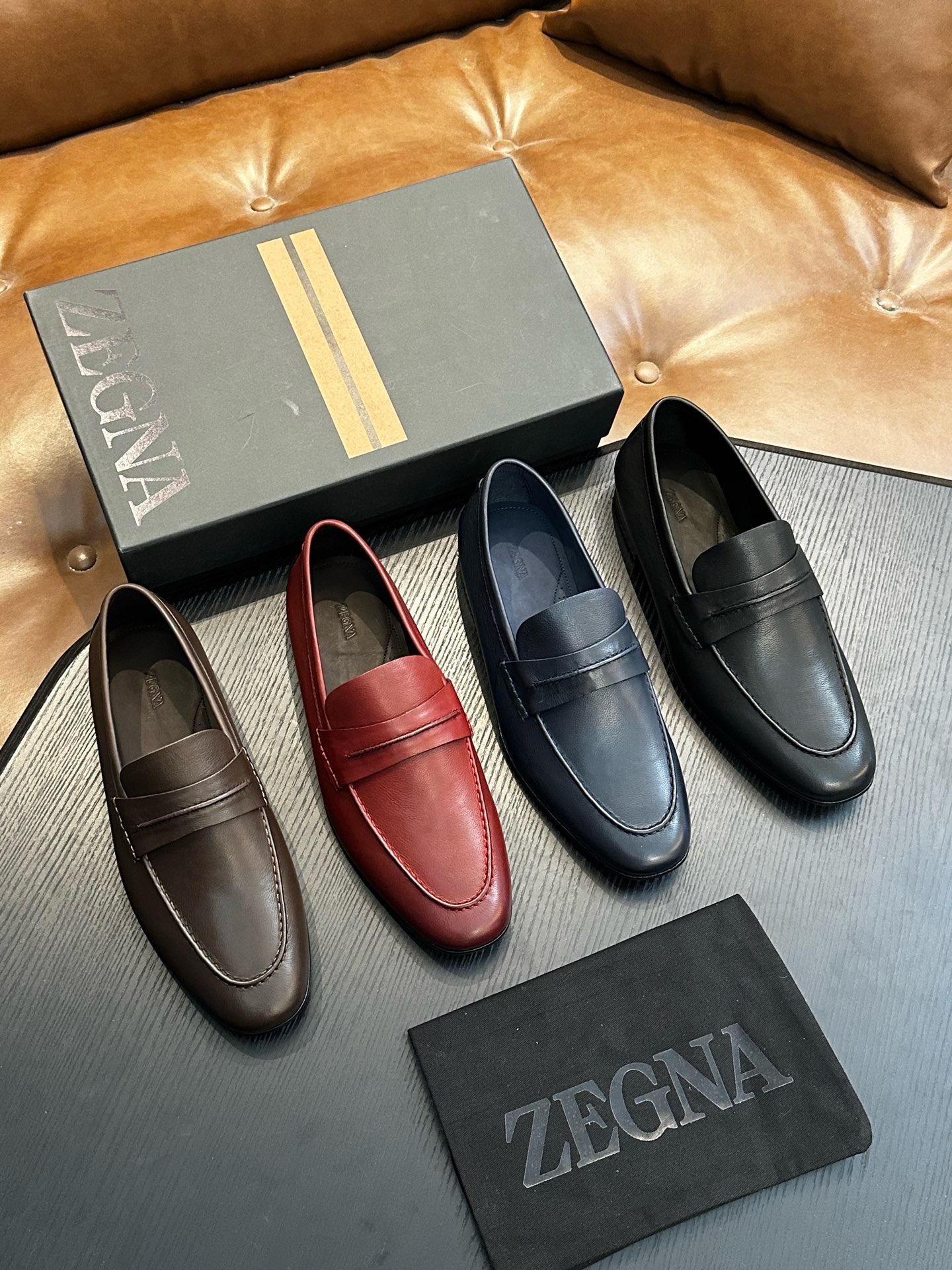 Лоферы мужские Zegna чёрного цвета