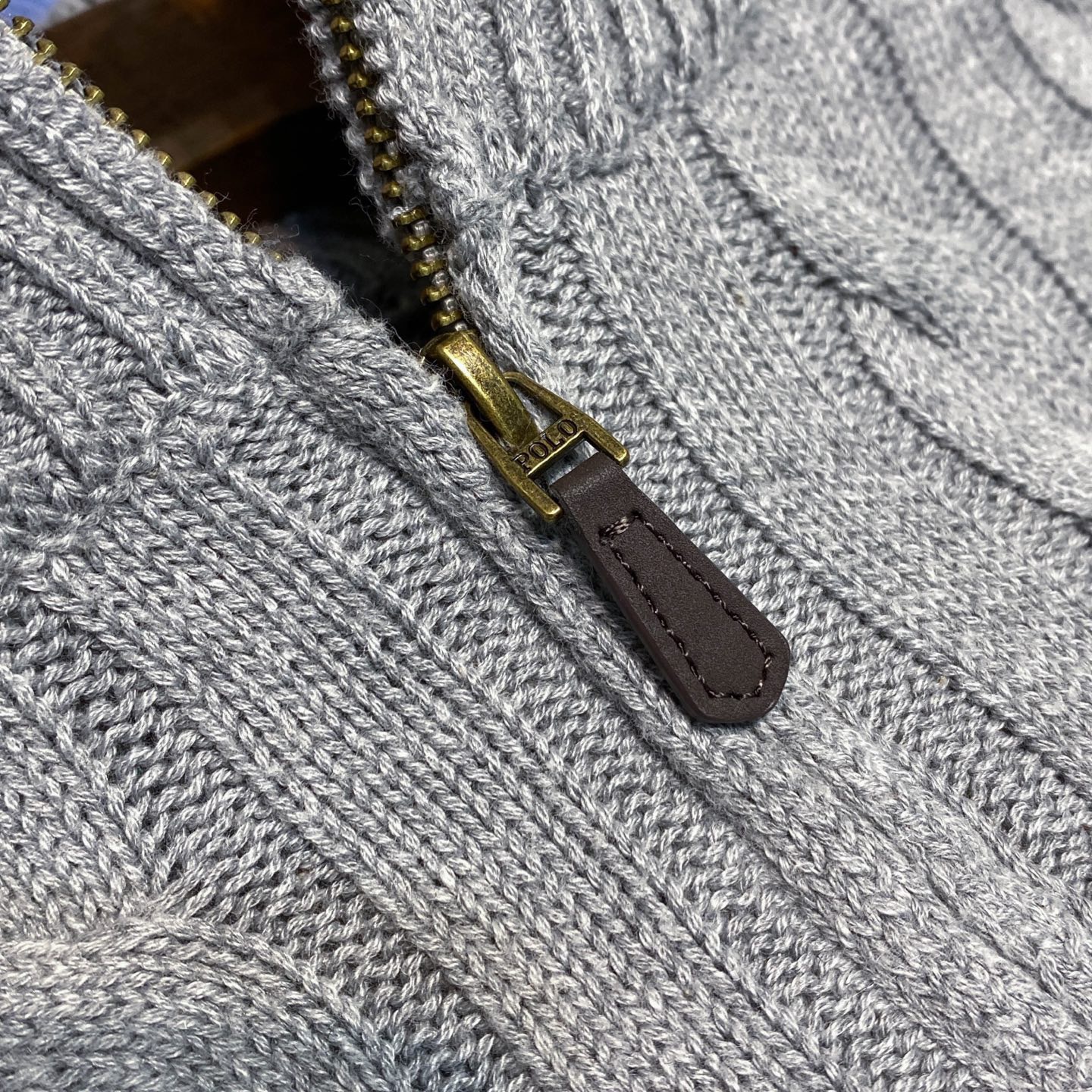 Свитер мужской в стиле Ralph Lauren  с узором «косы» 