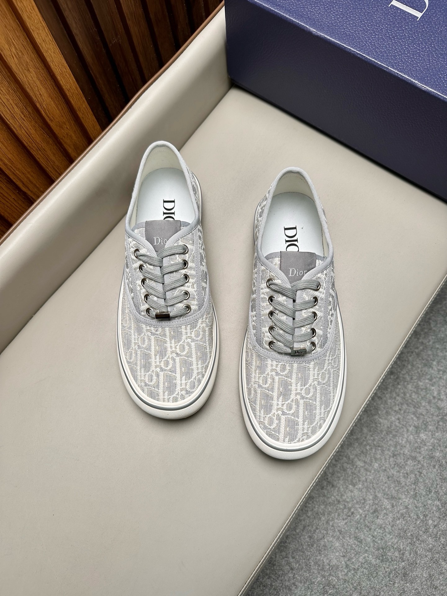 Кеды мужские Dior B23 League серого цвета
