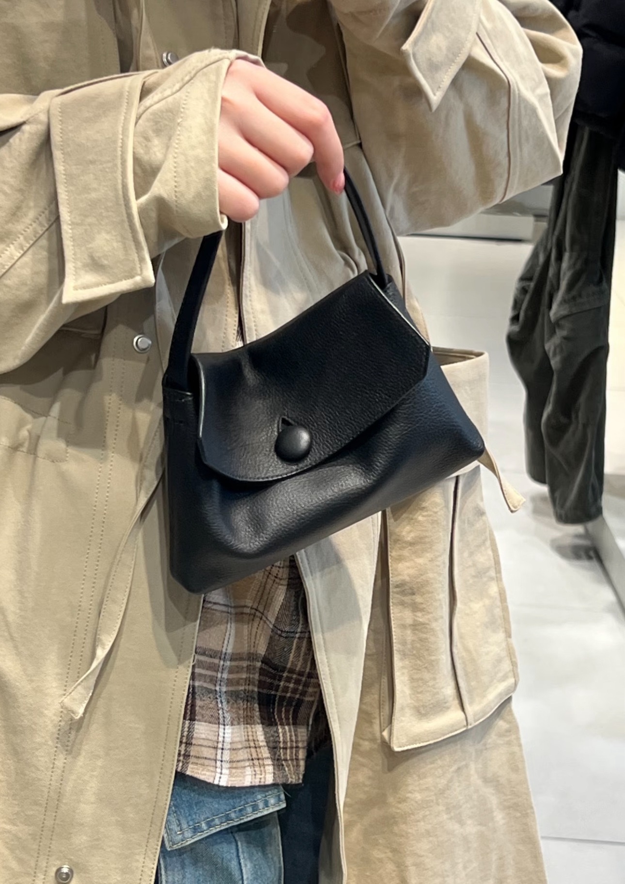 Сумка женская в стиле The Row Sally Bag черного цвета