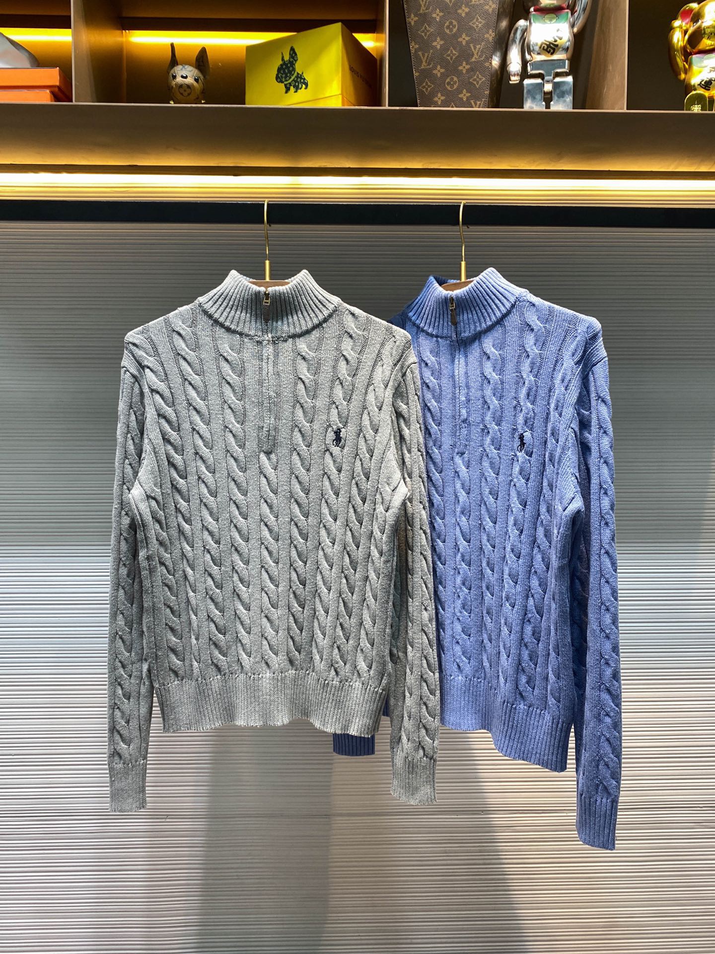 Свитер мужской в стиле Ralph Lauren  с узором «косы» 