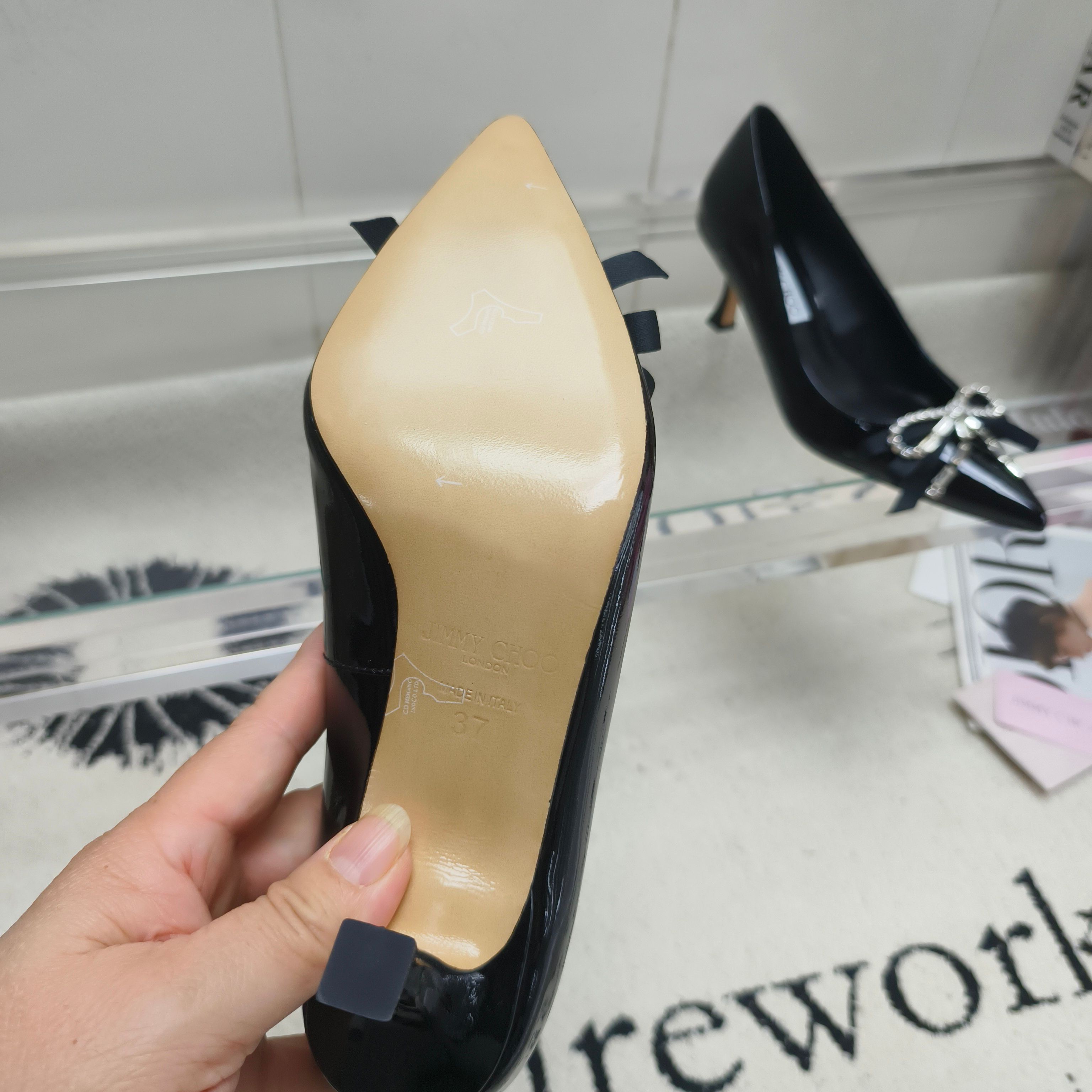 Туфли женские в стиле Jimmy Choo Auriа черного цвета