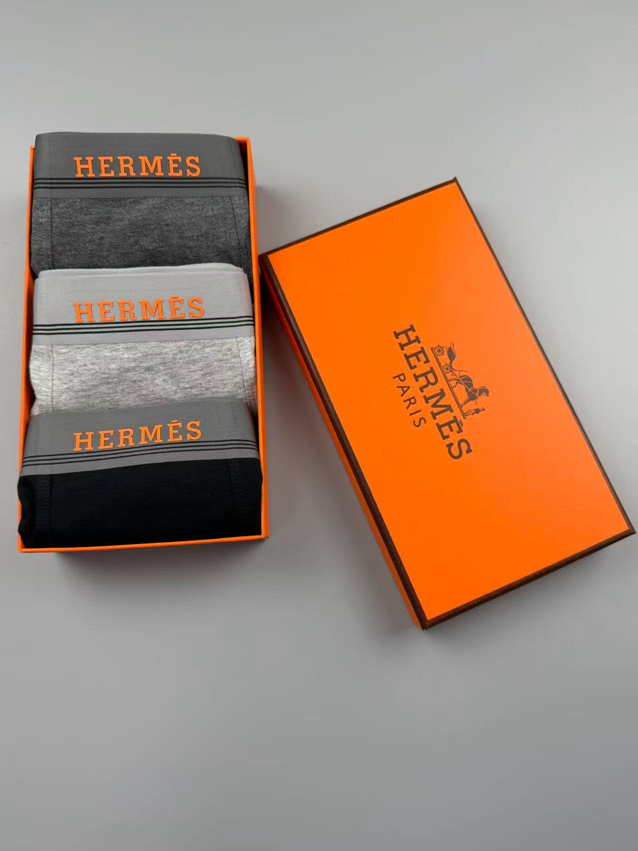 Трусы-боксеры мужские в стиле Hermès  (набор 3 шт.) 