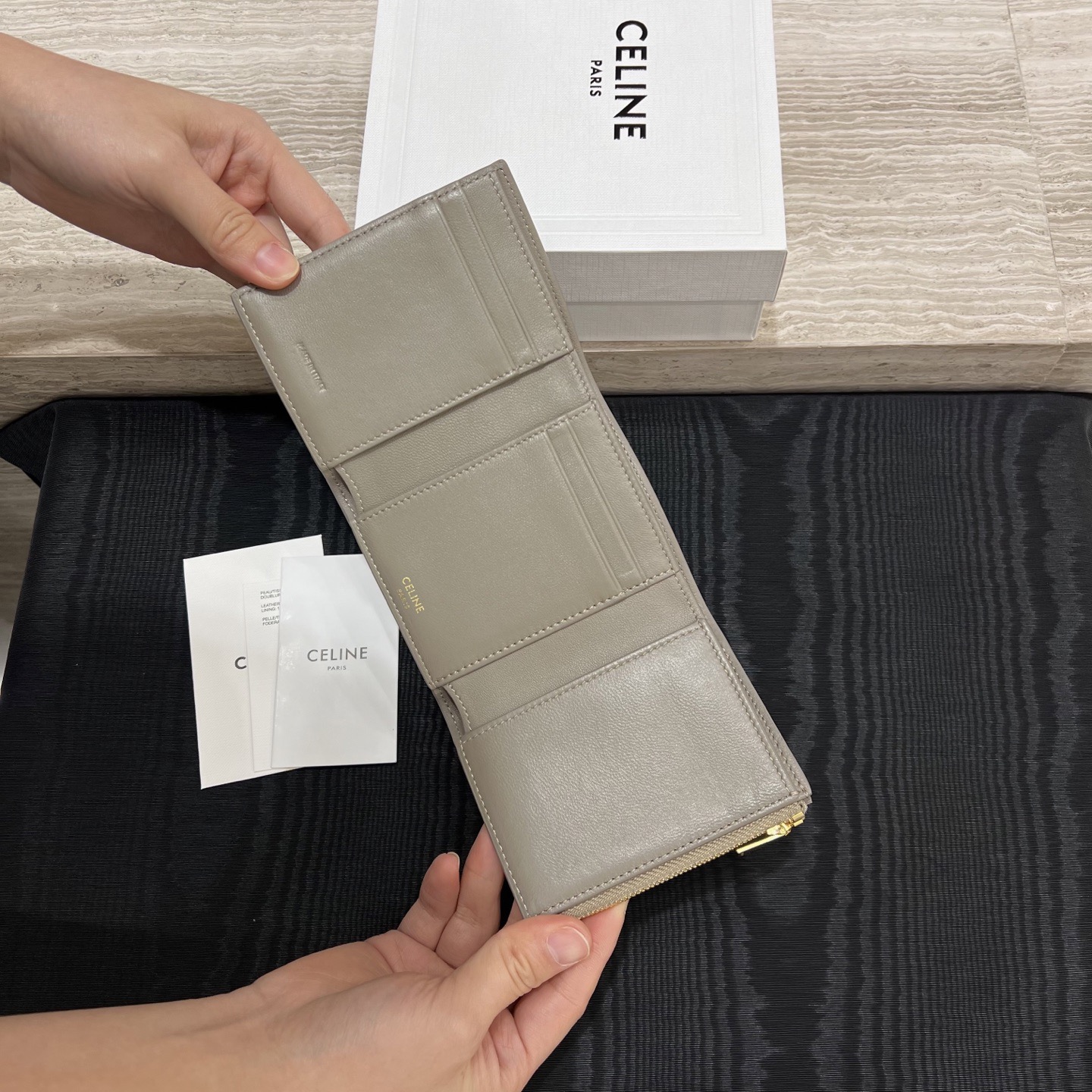 Кошелёк женский в стиле Celine Victoire из натуральной кожи