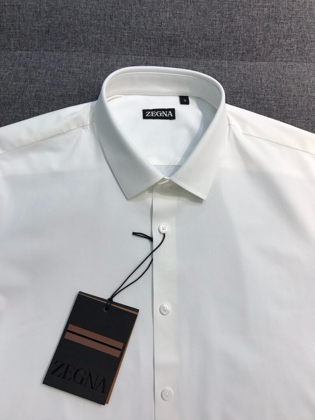 Рубашка мужская Zegna белого цвета с коротким рукавом
