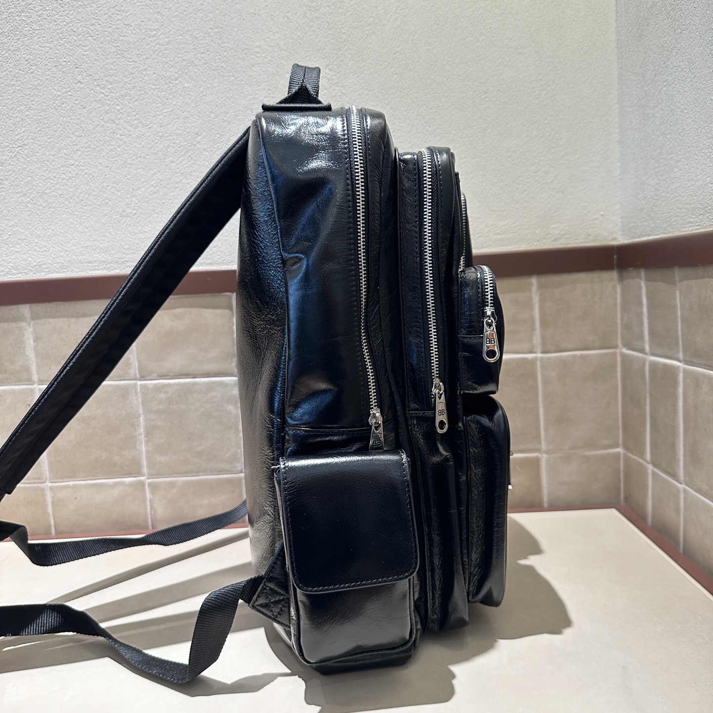 Рюкзак мужской в стиле Balenciaga Superbusy чёрного цвета