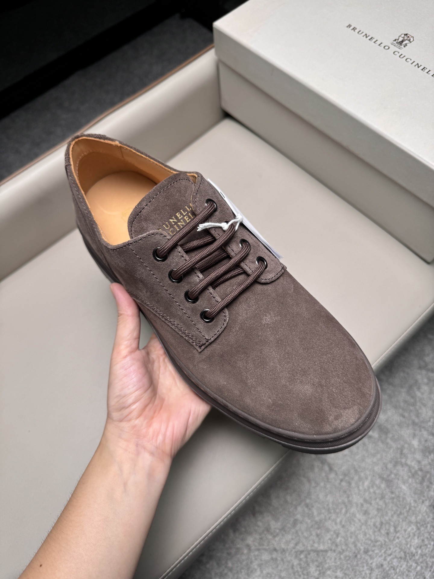 Туфли мужские Brunello Cucinelli коричневого цвета