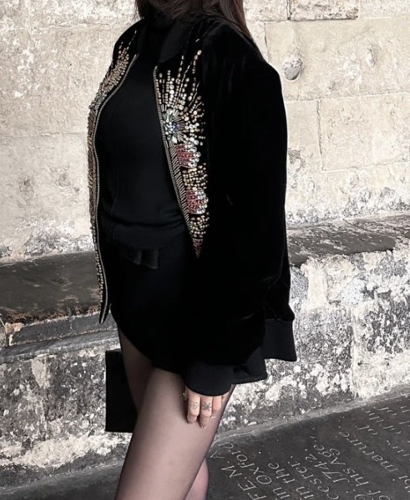 Куртка женская в стиле Balmain чёрного цвета