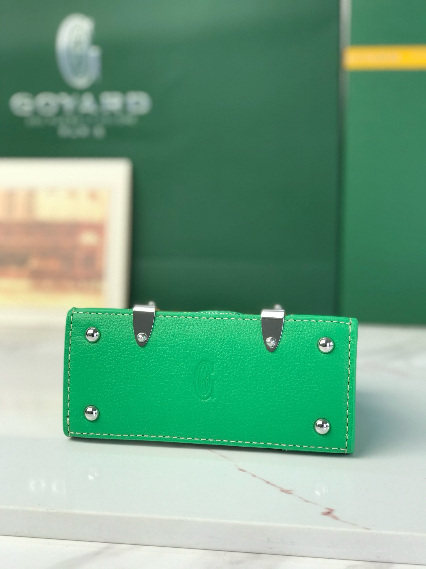 Сумка женская Goyard Saïgon Nano зелёного цвета
