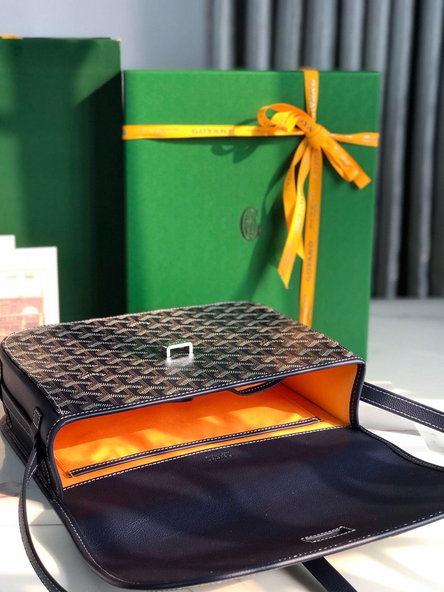 Сумка женская Goyard Belvédère II тёмно-синего цвета