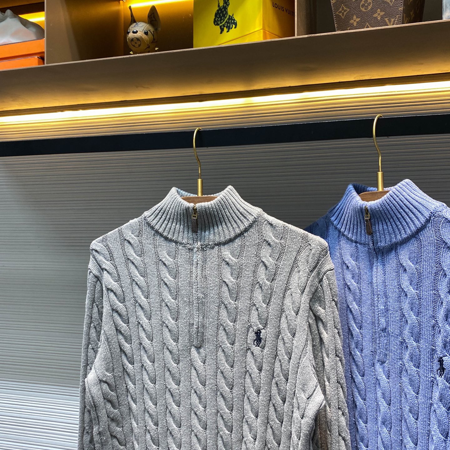 Свитер мужской в стиле Ralph Lauren  с узором «косы» 